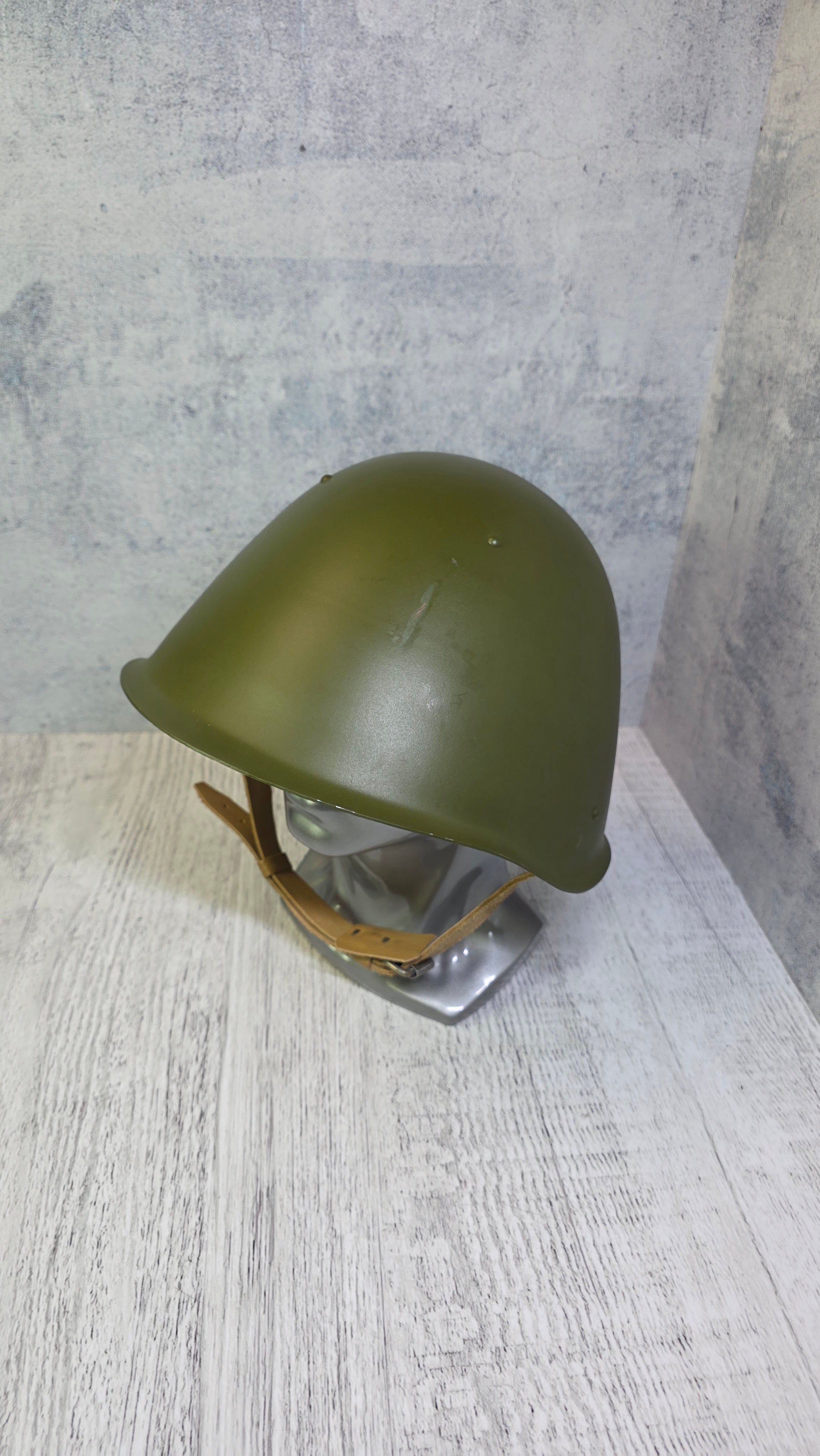 Soviet USSR SSH-68 Steel Helmet Vintage Cold War Field Helmet Olive Protective Headgear - Legend Returns Vintage