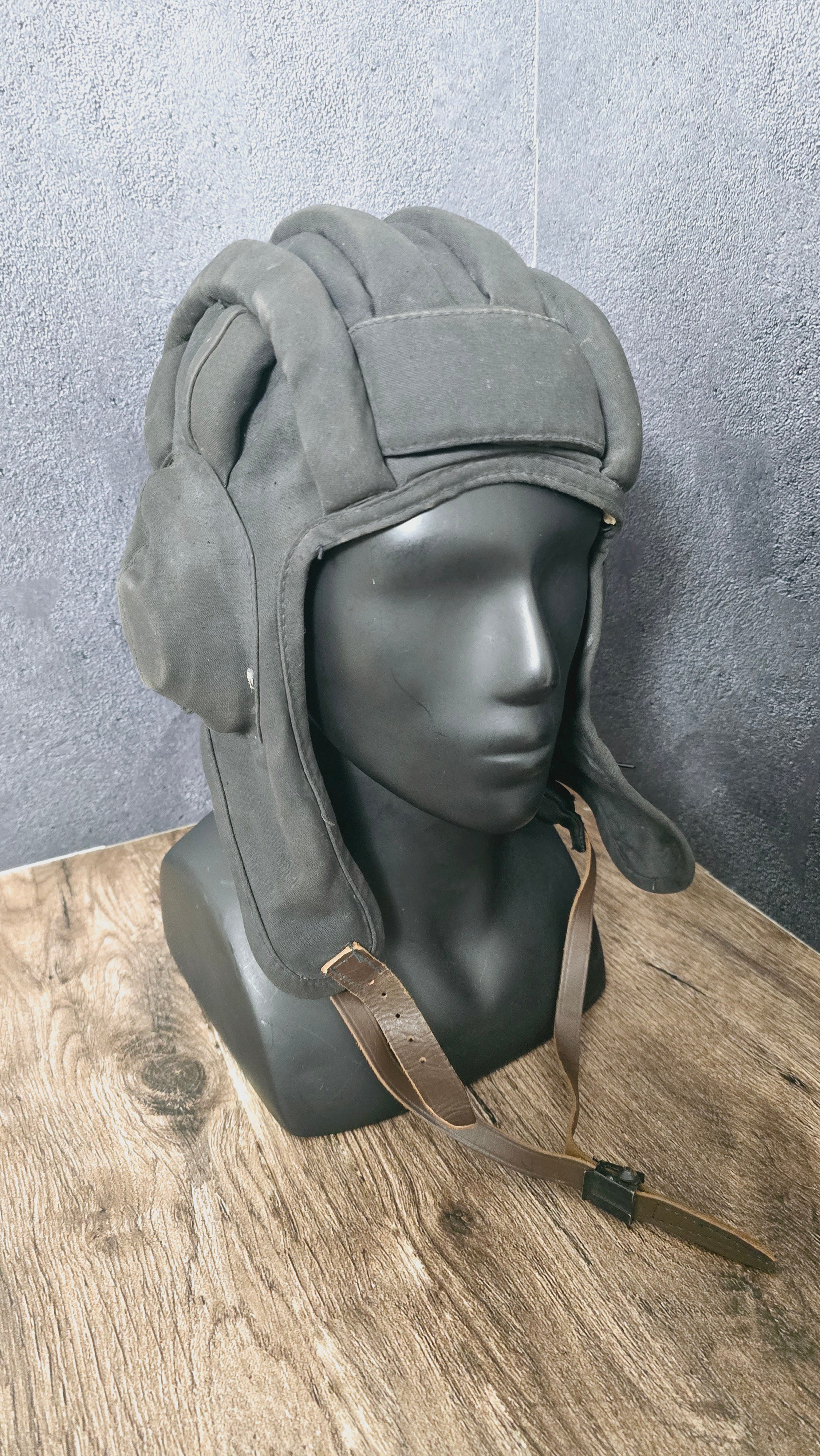 Soviet USSR Tanker Helmet With Headset Demi Season Tank Crew Communication Helmet