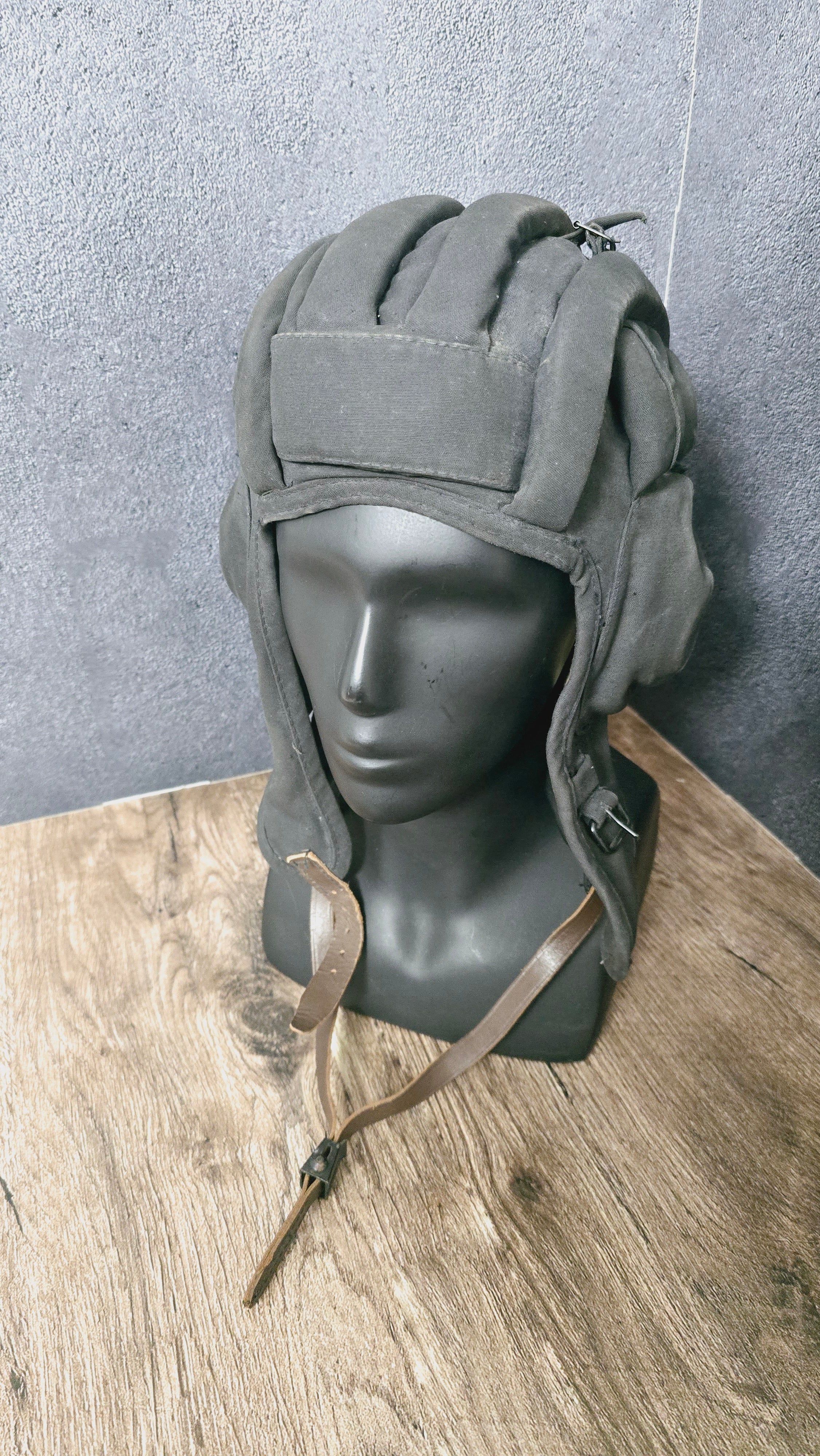 Soviet USSR Tanker Helmet With Headset Demi Season Tank Crew Communication Helmet