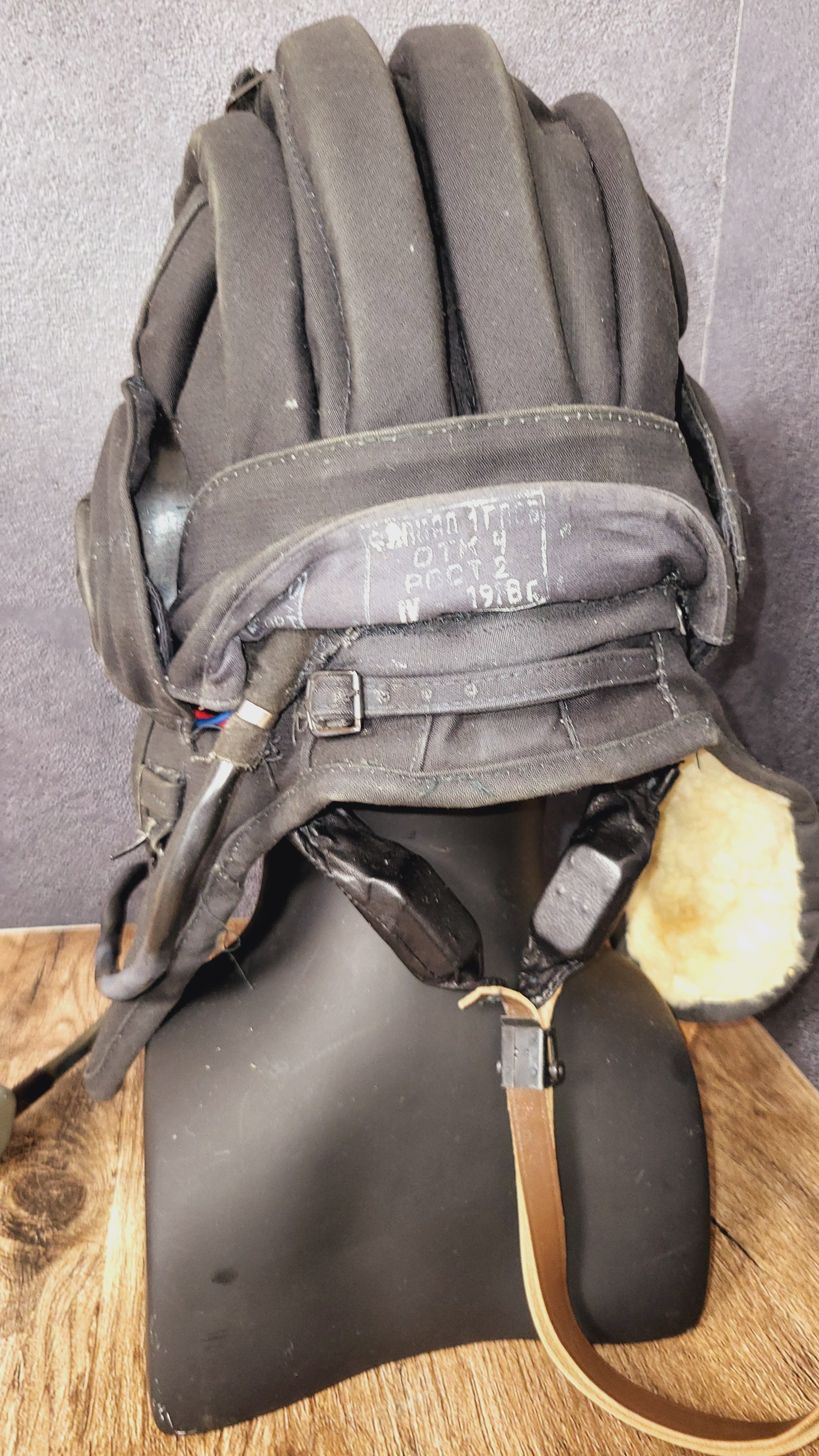 Soviet USSR Tanker Winter Helmet With Headset Cold Weather Tank Crew Hat - Legend Returns Vintage