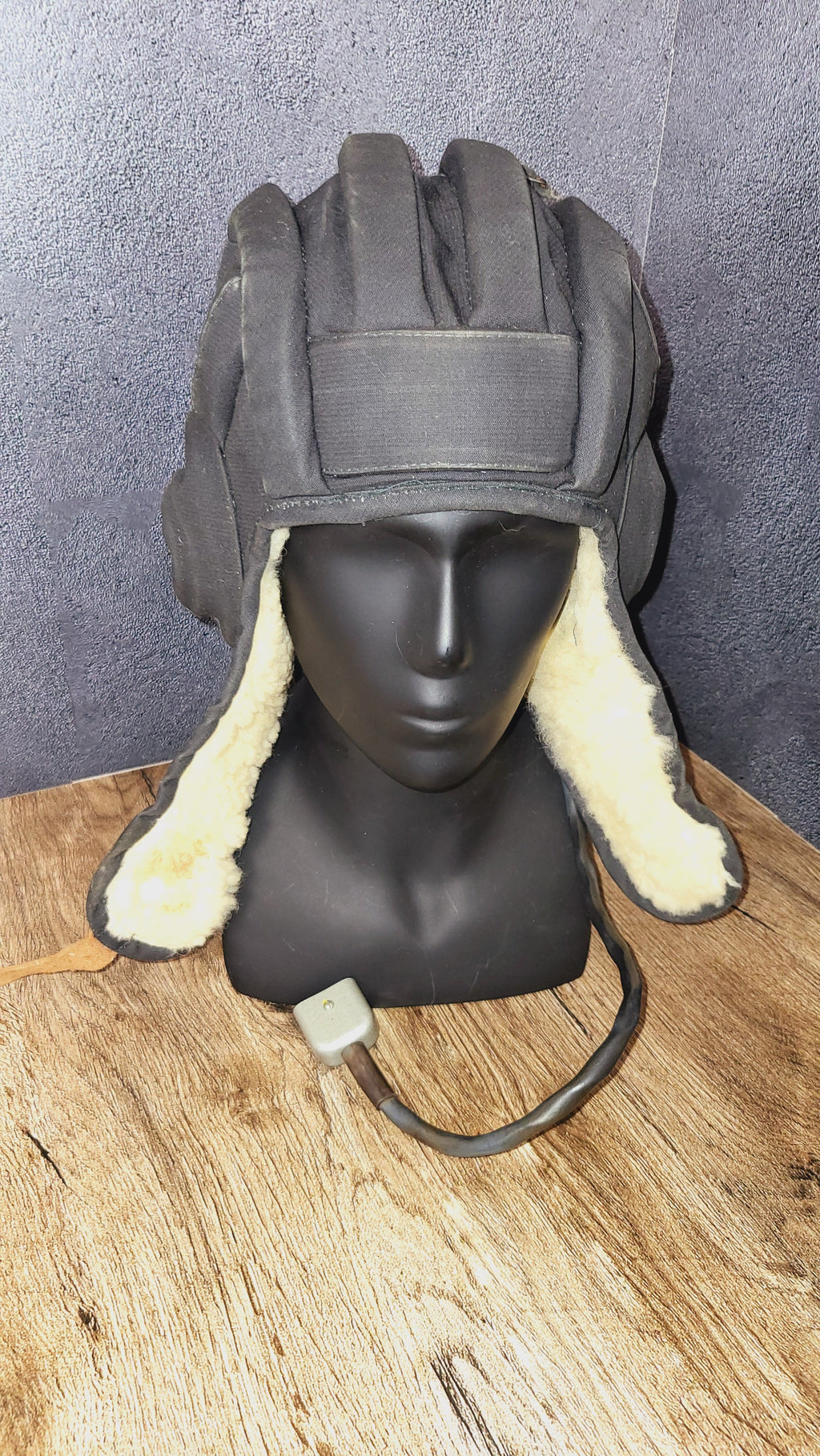 Soviet USSR Tanker Winter Helmet With Headset Cold Weather Tank Crew Hat - Legend Returns Vintage