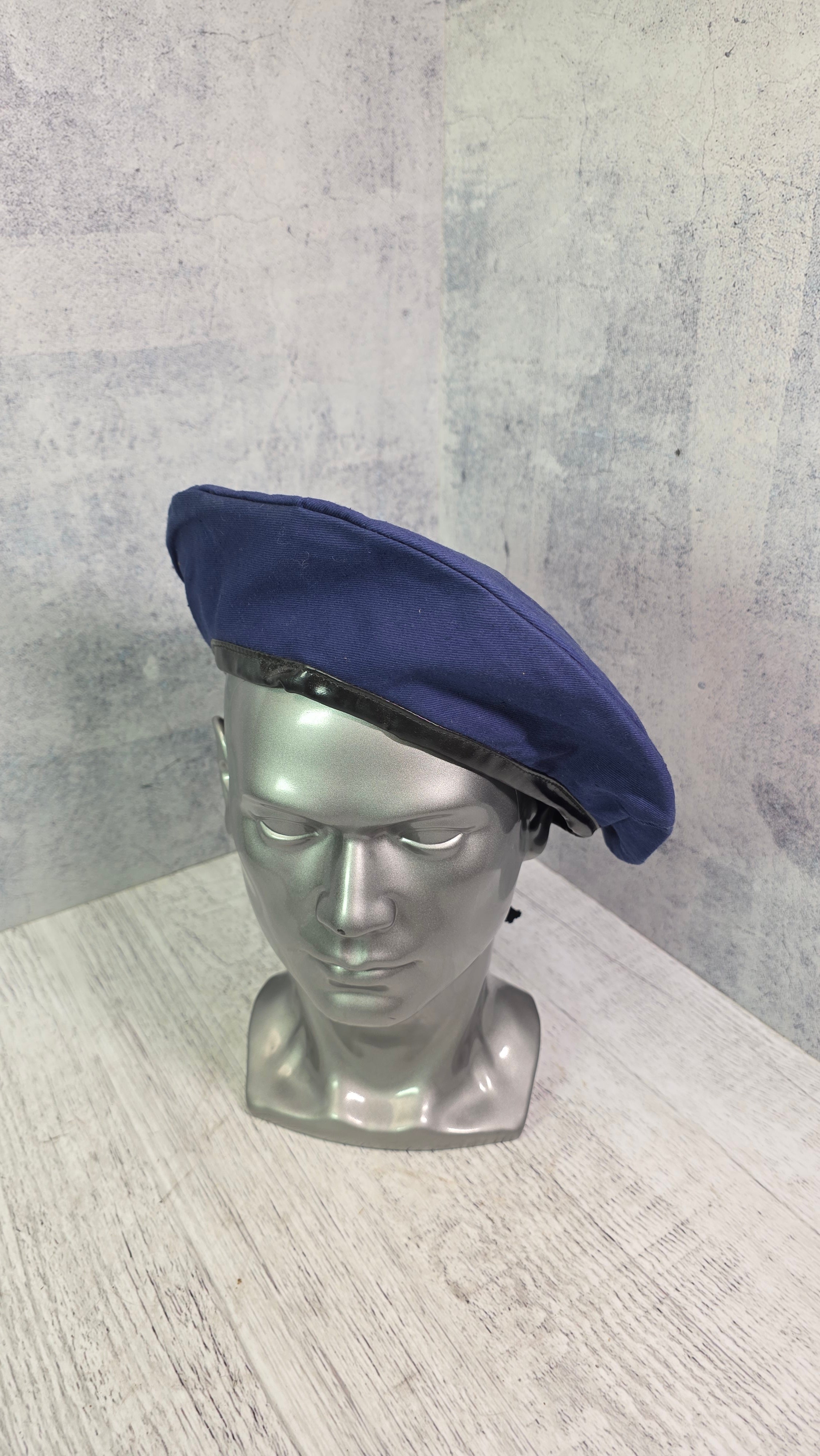 Soviet USSR Technical Aviation Beret Vintage Blue Airfield Crew Headwear
