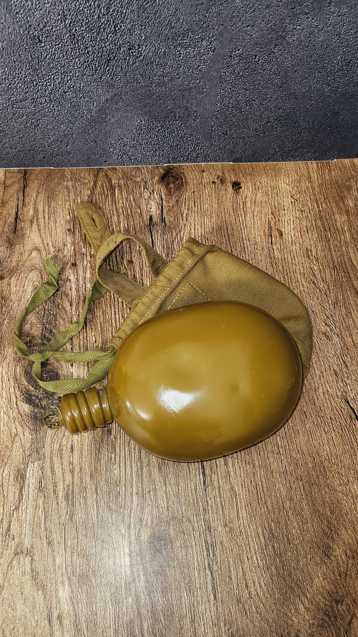 Soviet USSR Vintage Aluminum Canteen with Canvas Cover 0.75L