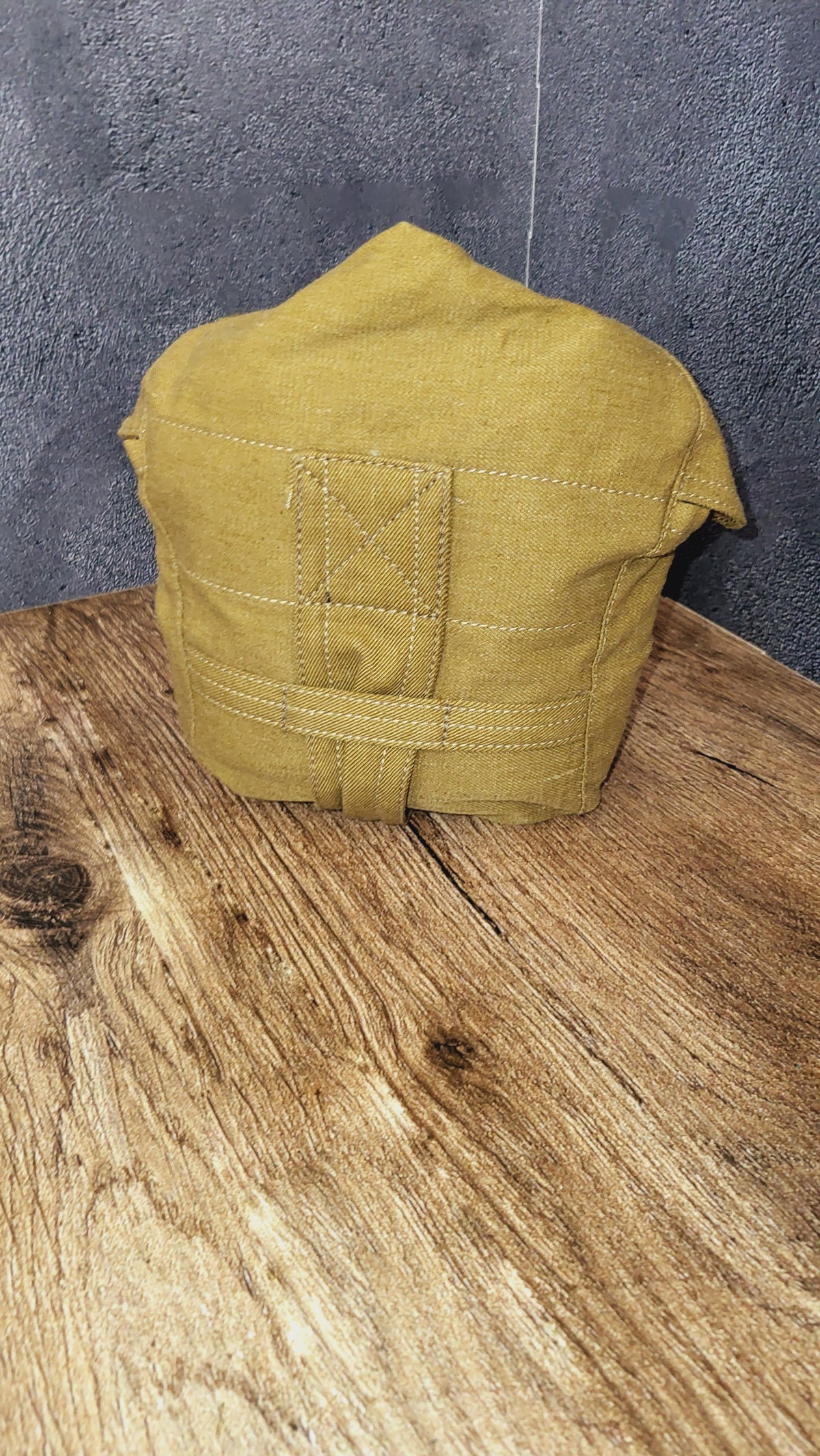 Soviet USSR Vintage Aluminum Mess Kit Cooking Pot with Canvas Cover