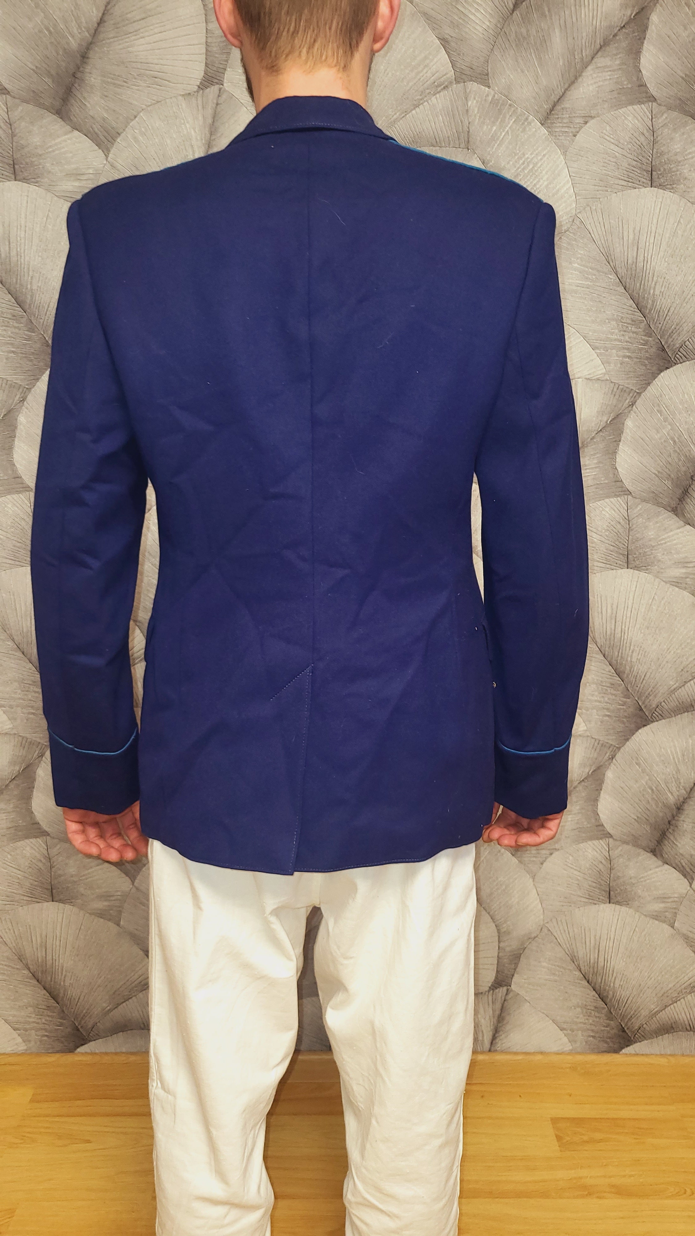 Vintage Soviet Pilot Dress Jacket Wool-Blend with Epaulettes