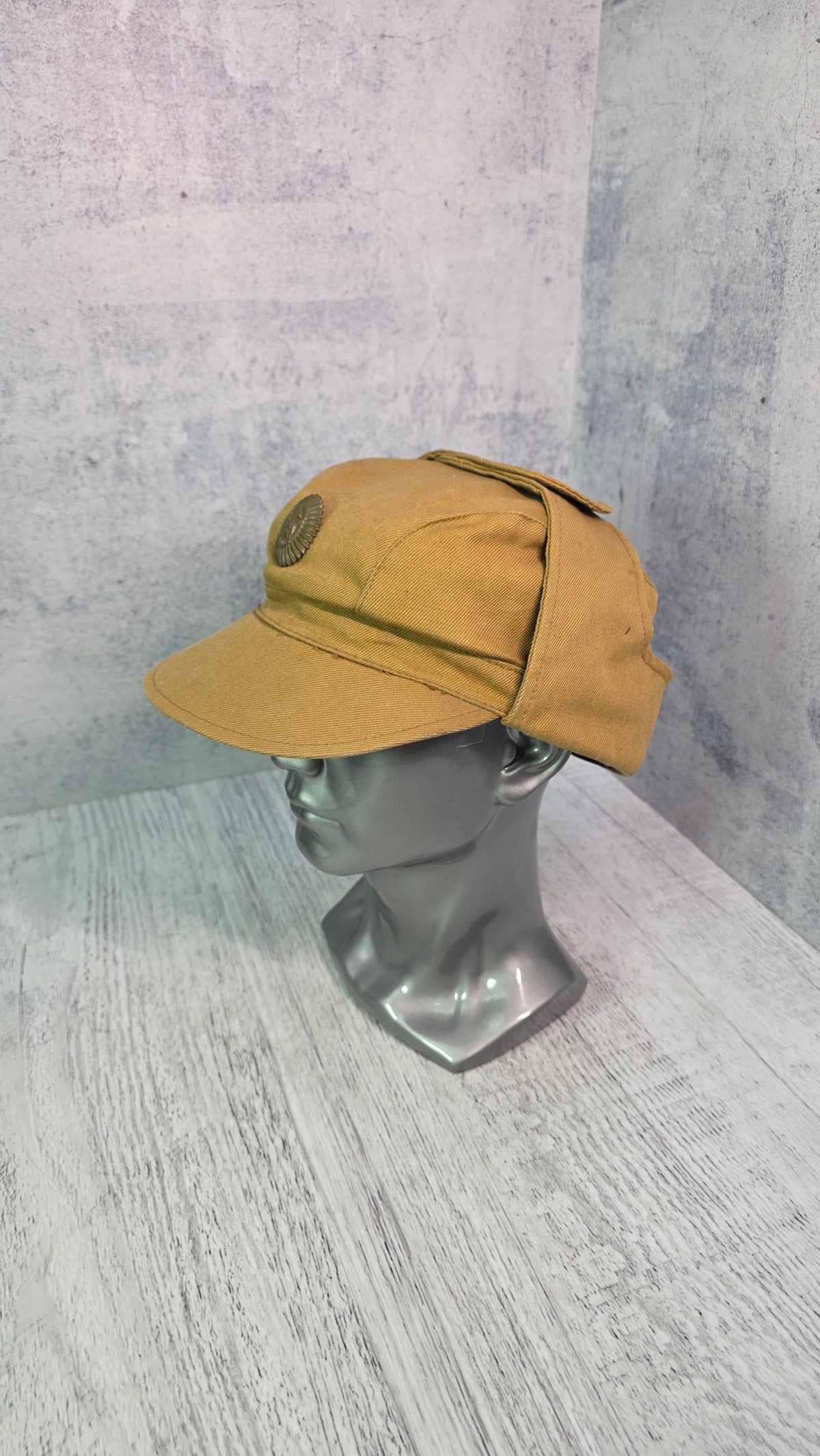 Soviet USSR Vintage Cotton Afghanka Field Cap 1984 Pattern Khaki Hat