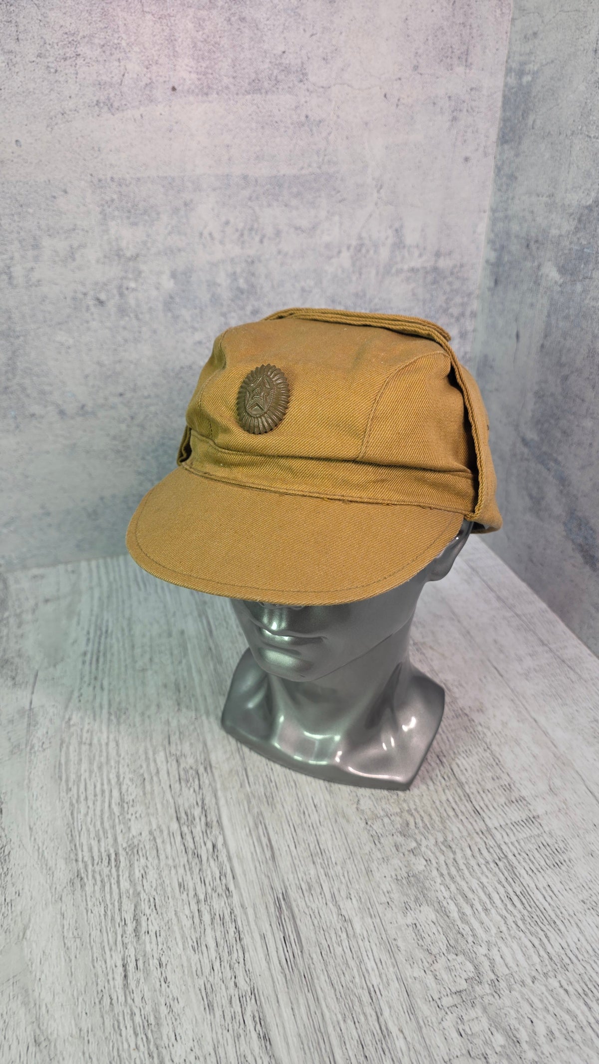 Soviet USSR Vintage Cotton Afghanka Field Cap 1984 Pattern Khaki Hat