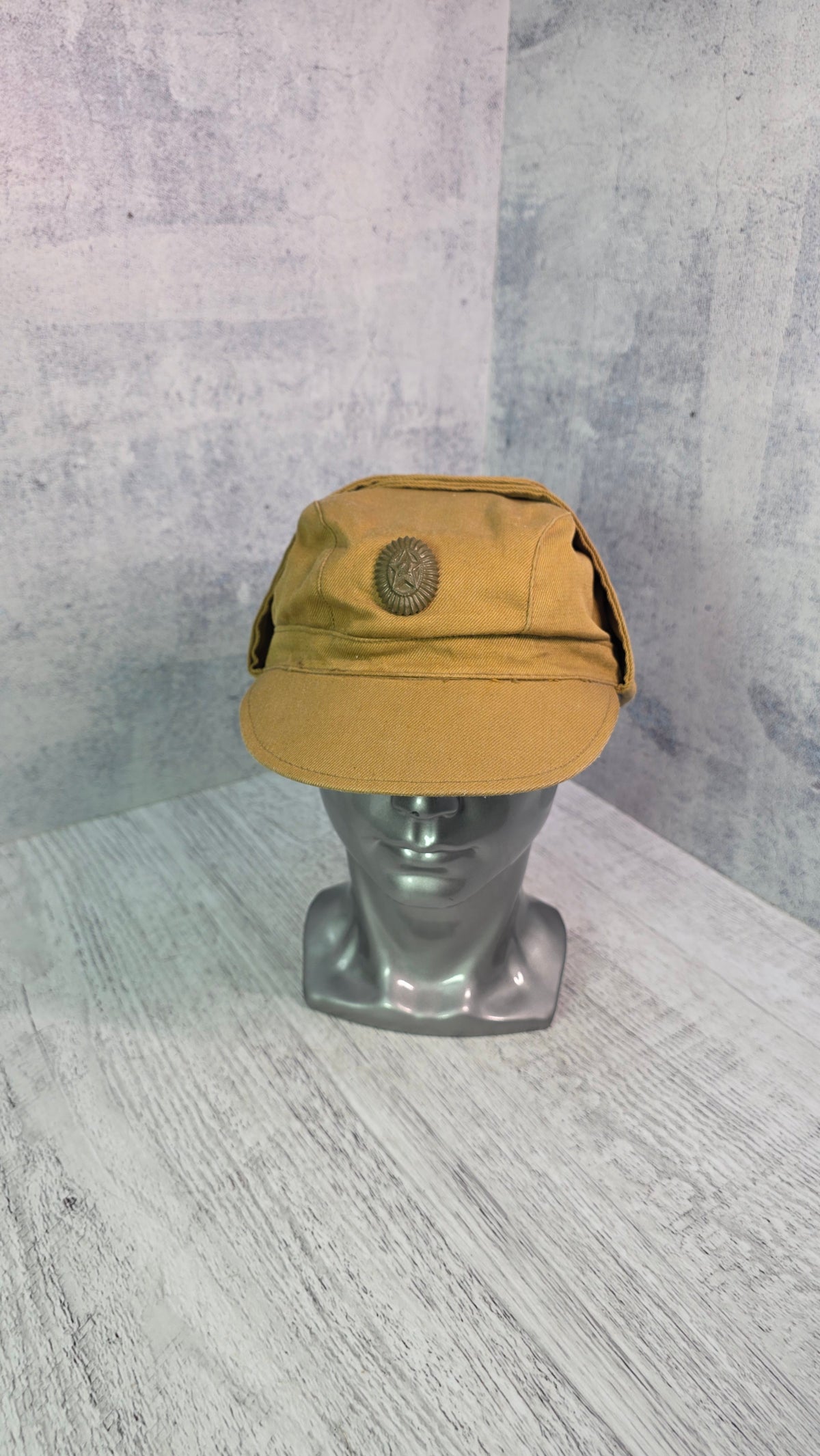 Soviet USSR Vintage Cotton Afghanka Field Cap 1984 Pattern Khaki Hat