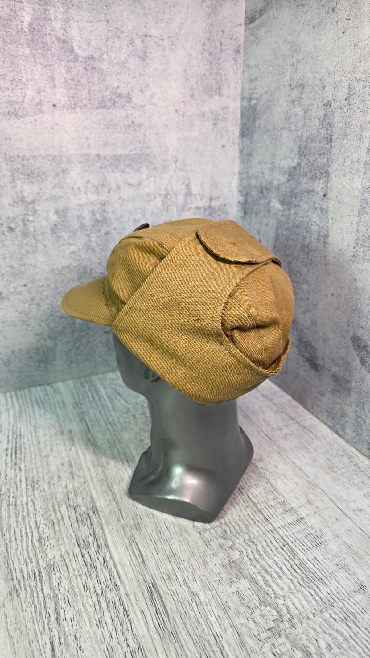 Soviet USSR Vintage Cotton Afghanka Field Cap 1984 Pattern Khaki Hat