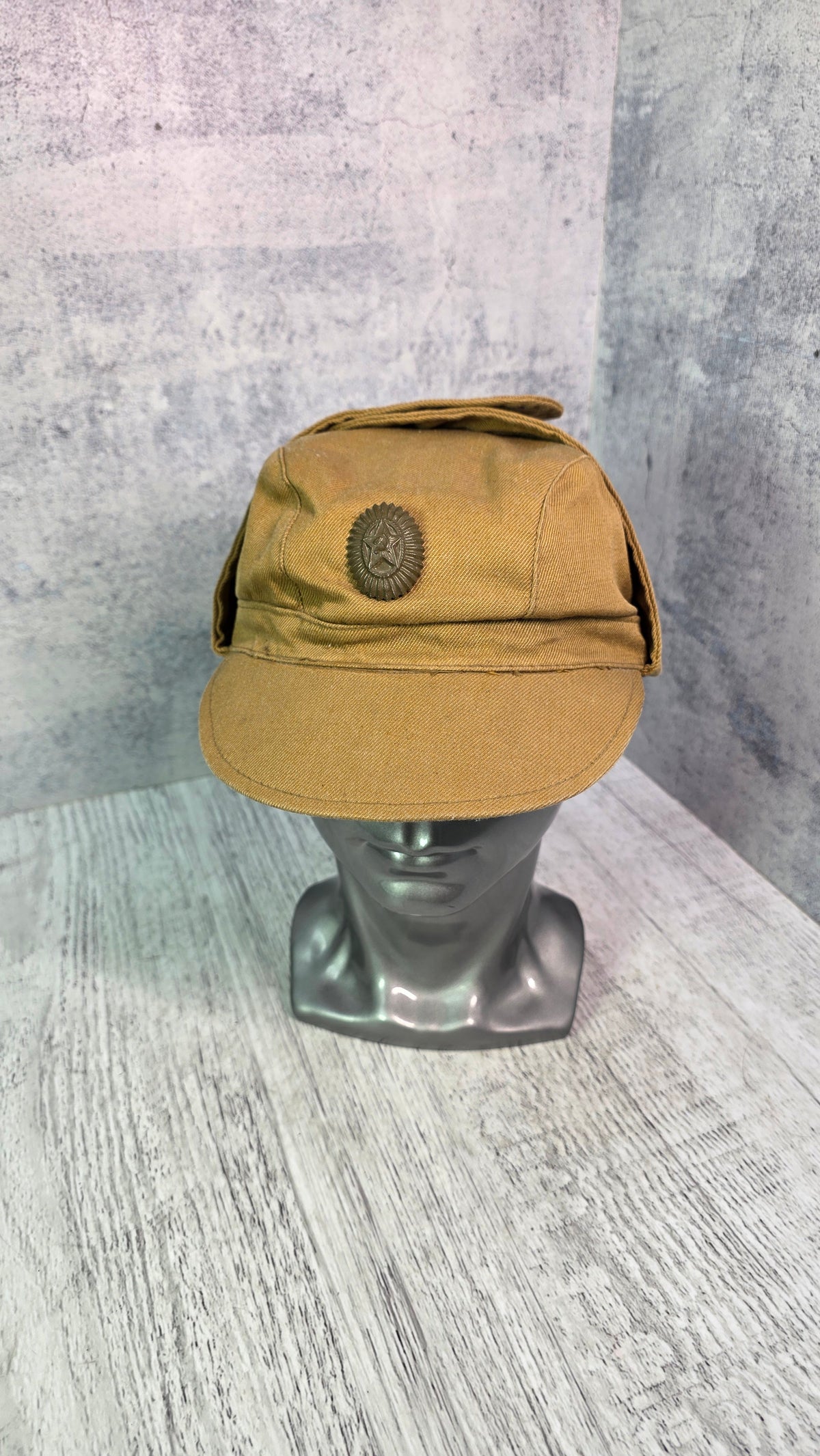 Soviet USSR Vintage Cotton Afghanka Field Cap 1984 Pattern Khaki Hat