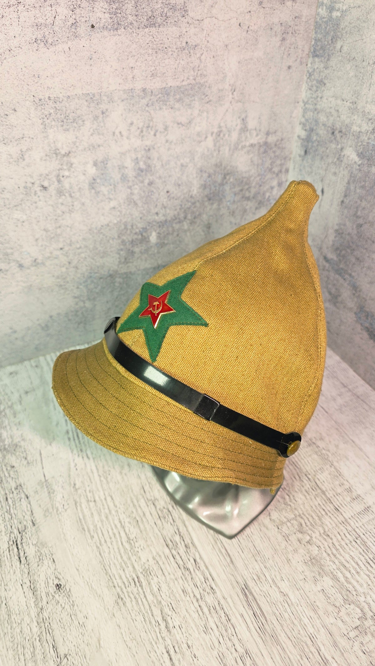 Soviet USSR Vintage Cotton Panama Hat 1938 Pattern Khaki Sun Hat