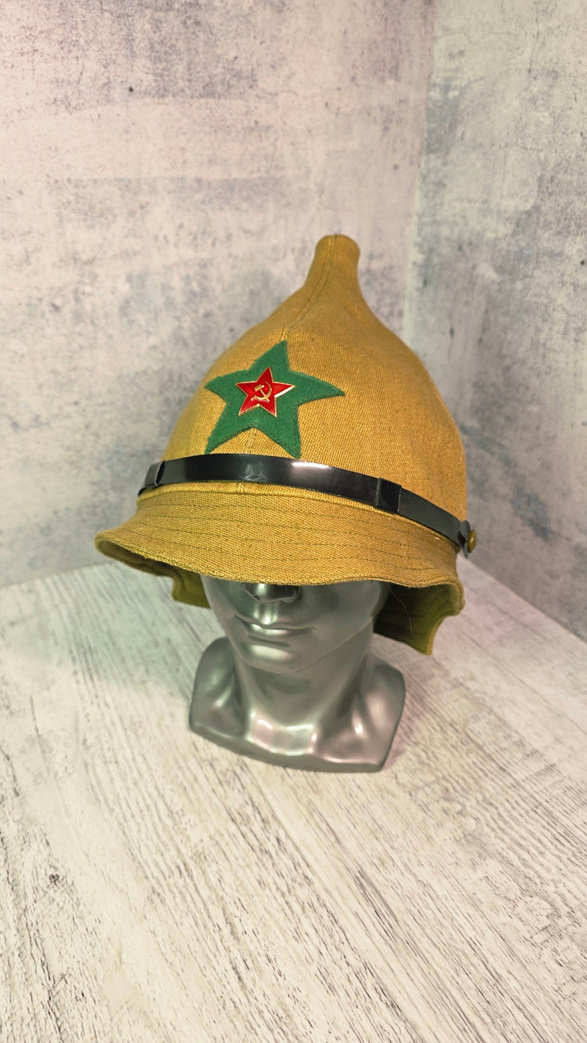Soviet USSR Vintage Cotton Panama Hat 1938 Pattern Khaki Sun Hat