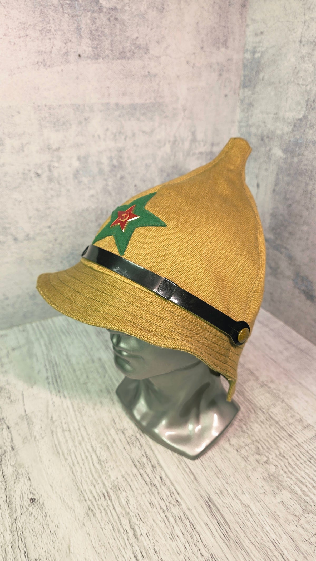 Soviet USSR Vintage Cotton Panama Hat 1938 Pattern Khaki Sun Hat
