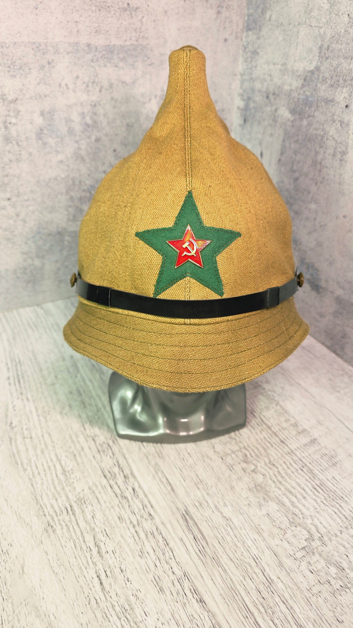 Soviet USSR Vintage Cotton Panama Hat 1938 Pattern Khaki Sun Hat