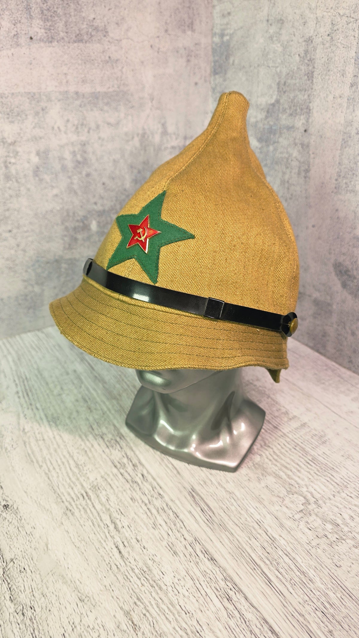 Soviet USSR Vintage Cotton Panama Hat 1938 Pattern Khaki Sun Hat