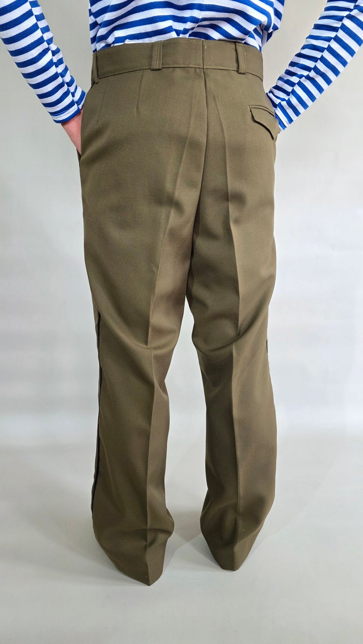 Soviet USSR Vintage Forest Service Gallife Breeches Khaki Wool Blend Pants