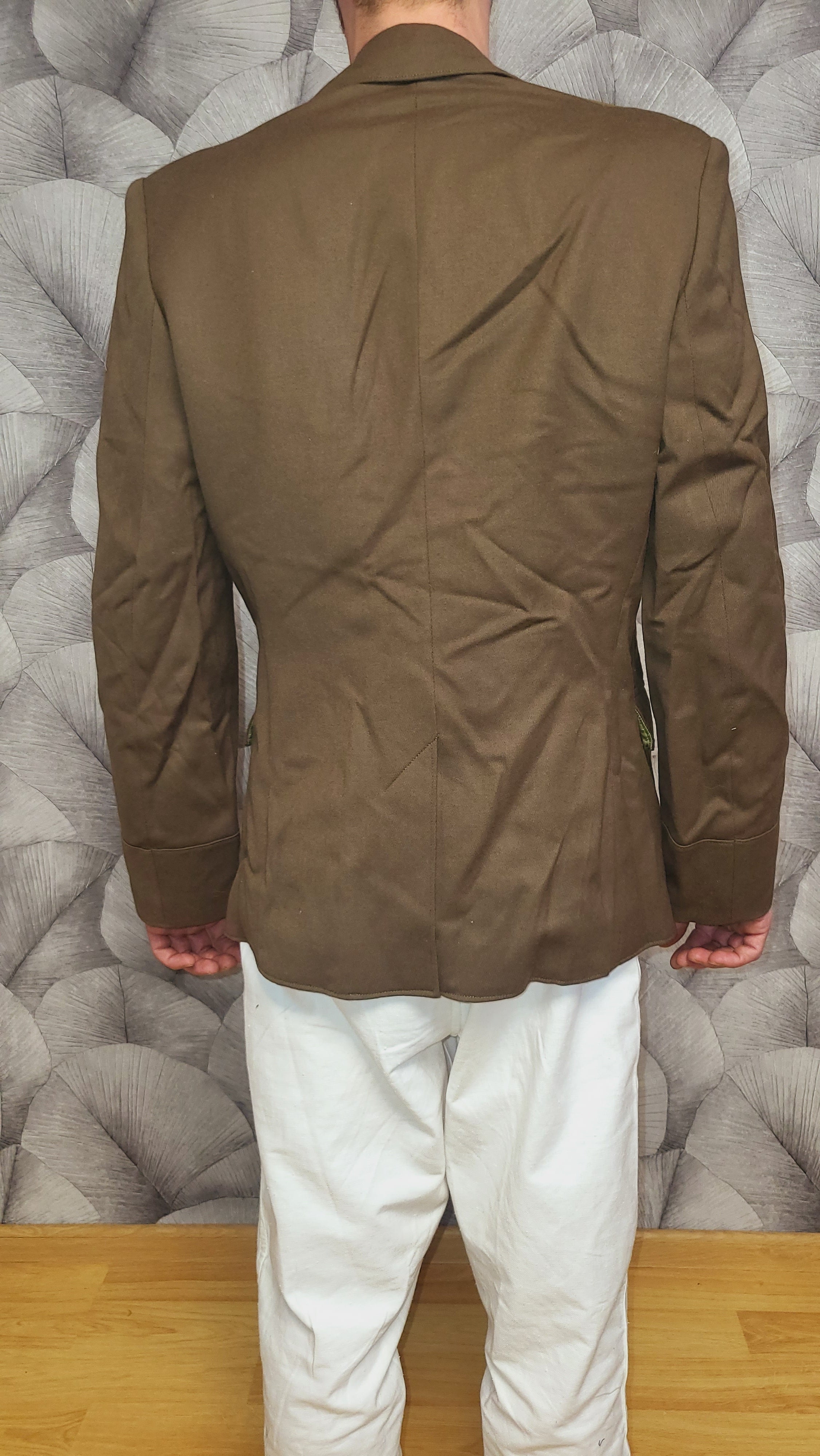 Vintage Khaki Epaulette Tunic Jacket Soviet USSR Era