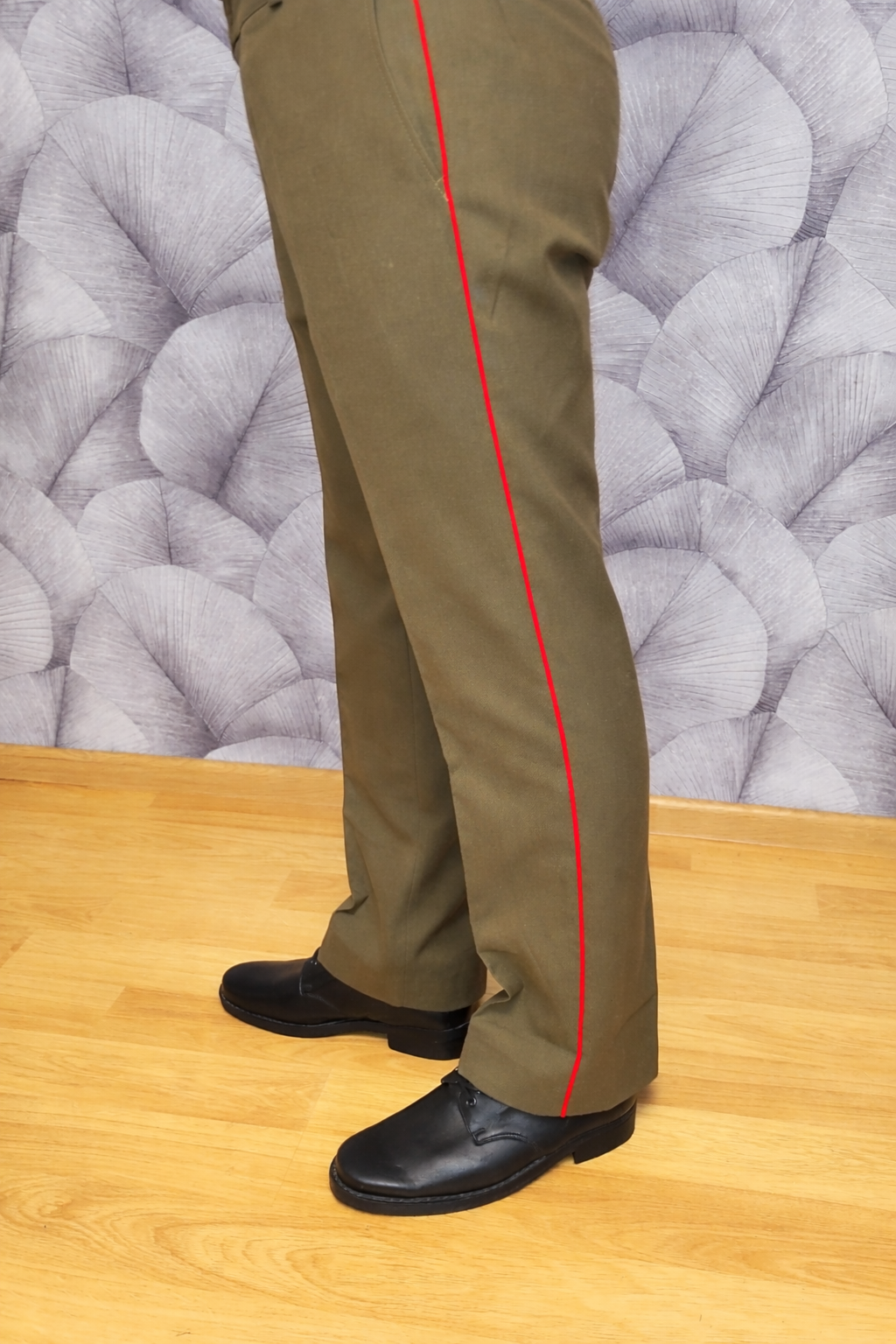 Vintage Khaki Wool-Blend Trousers USSR Choice of Red or Blue Piping