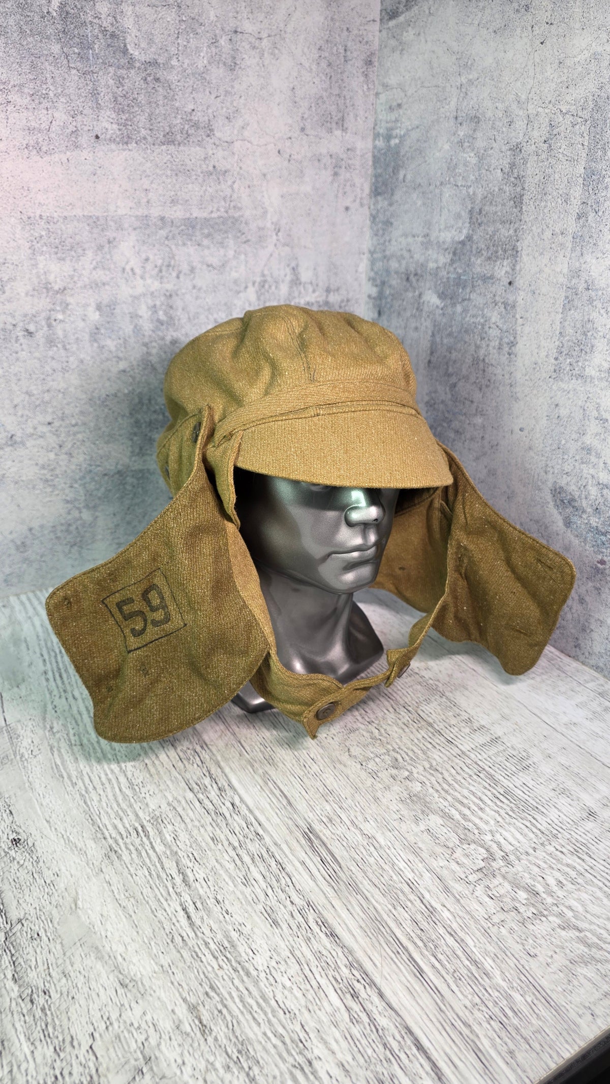Soviet USSR Vintage OZK Protective Hood Cap Field Protective Headgear