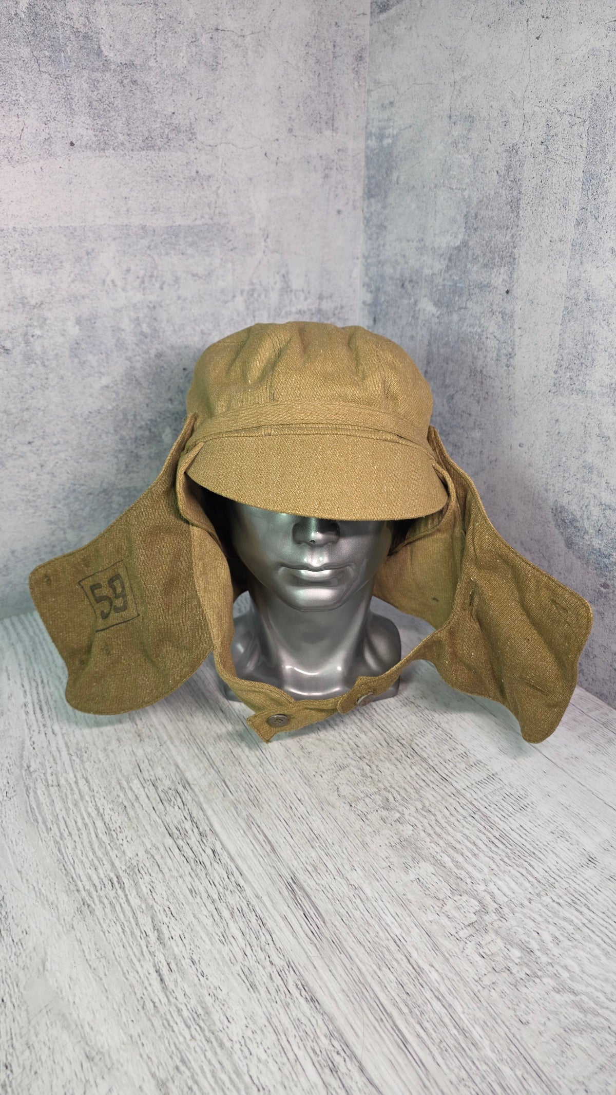Soviet USSR Vintage OZK Protective Hood Cap Field Protective Headgear