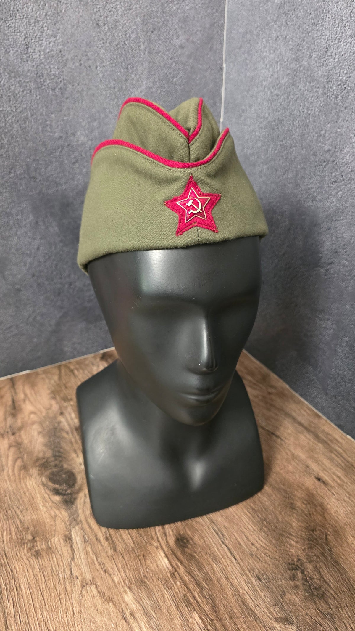 Soviet RKKA Pilotka Side Cap Red Piping