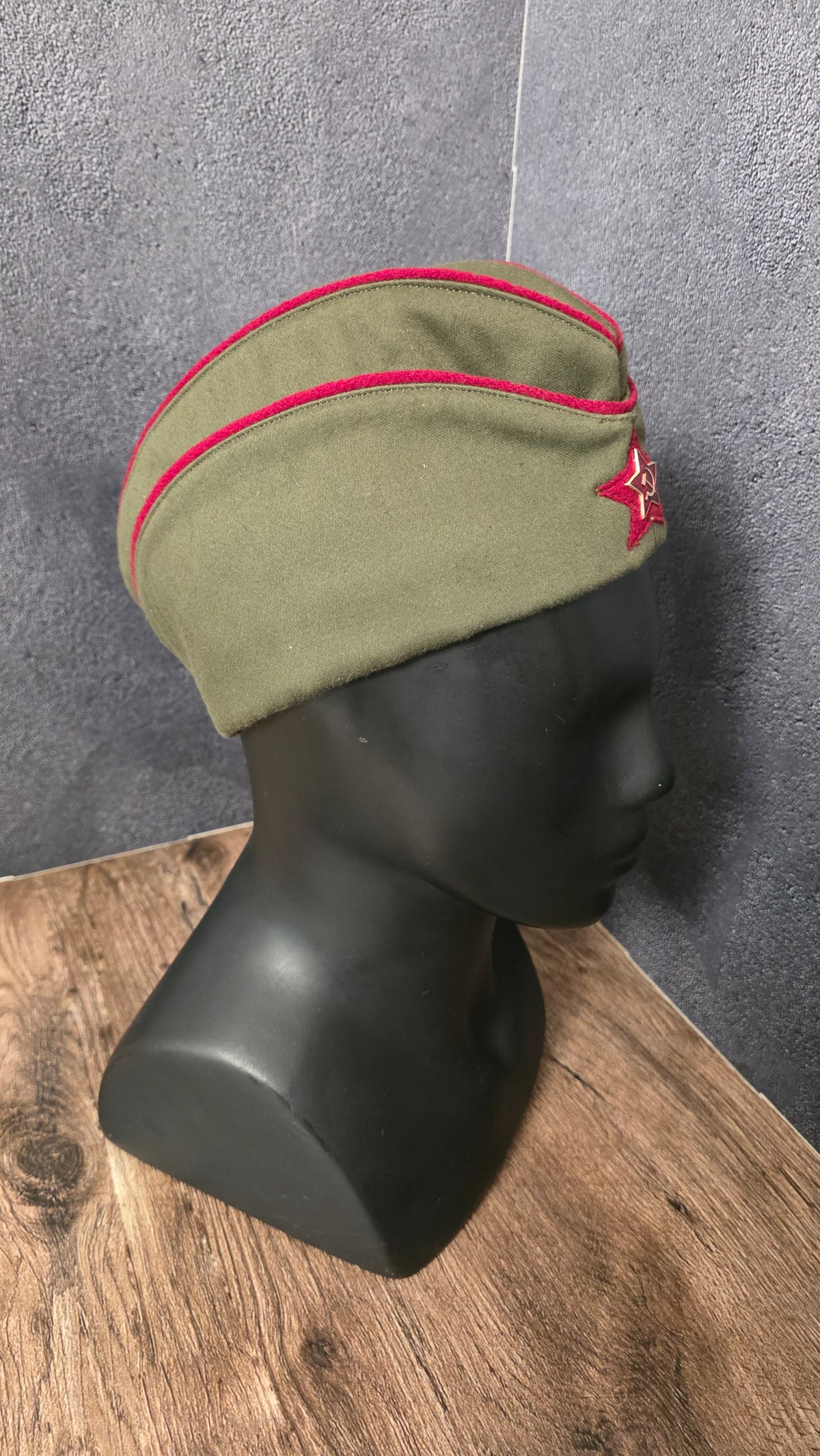 Soviet RKKA Pilotka Side Cap Red Piping