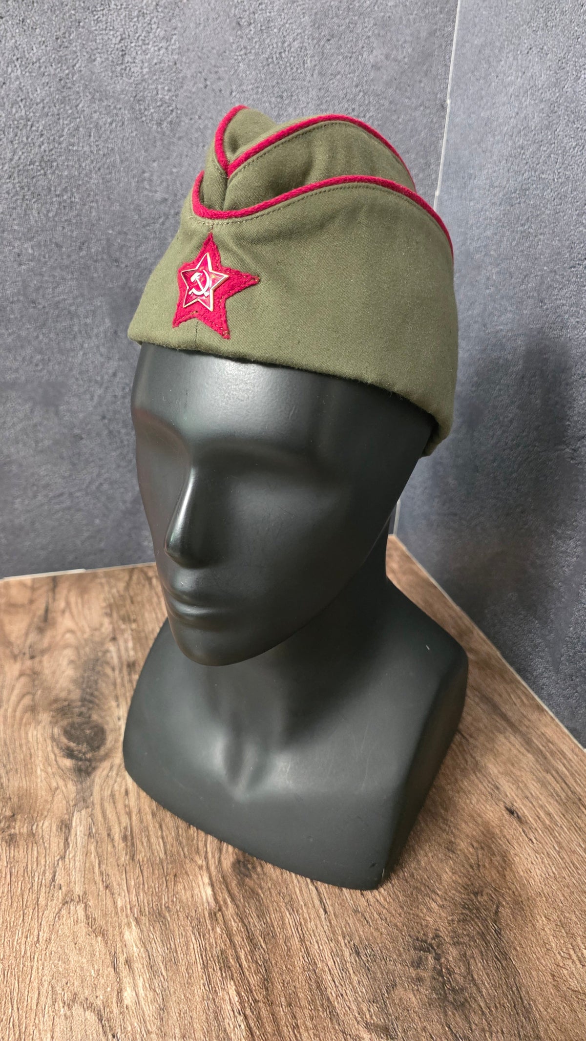 Soviet RKKA Pilotka Side Cap Red Piping
