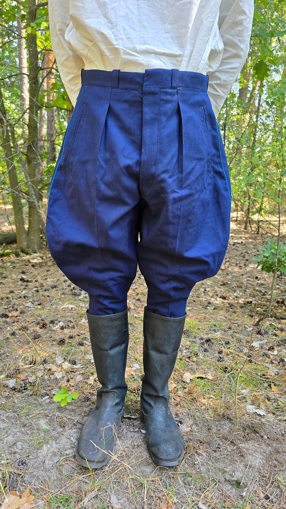 Soviet USSR Vintage VVS Galife Blue Piping Aviation Collector Breeches