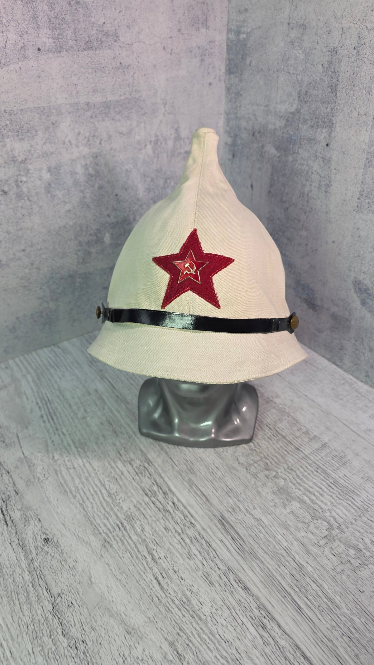 Soviet USSR Vintage White Summer Panama Hat 1935 Pattern Collector Headwear