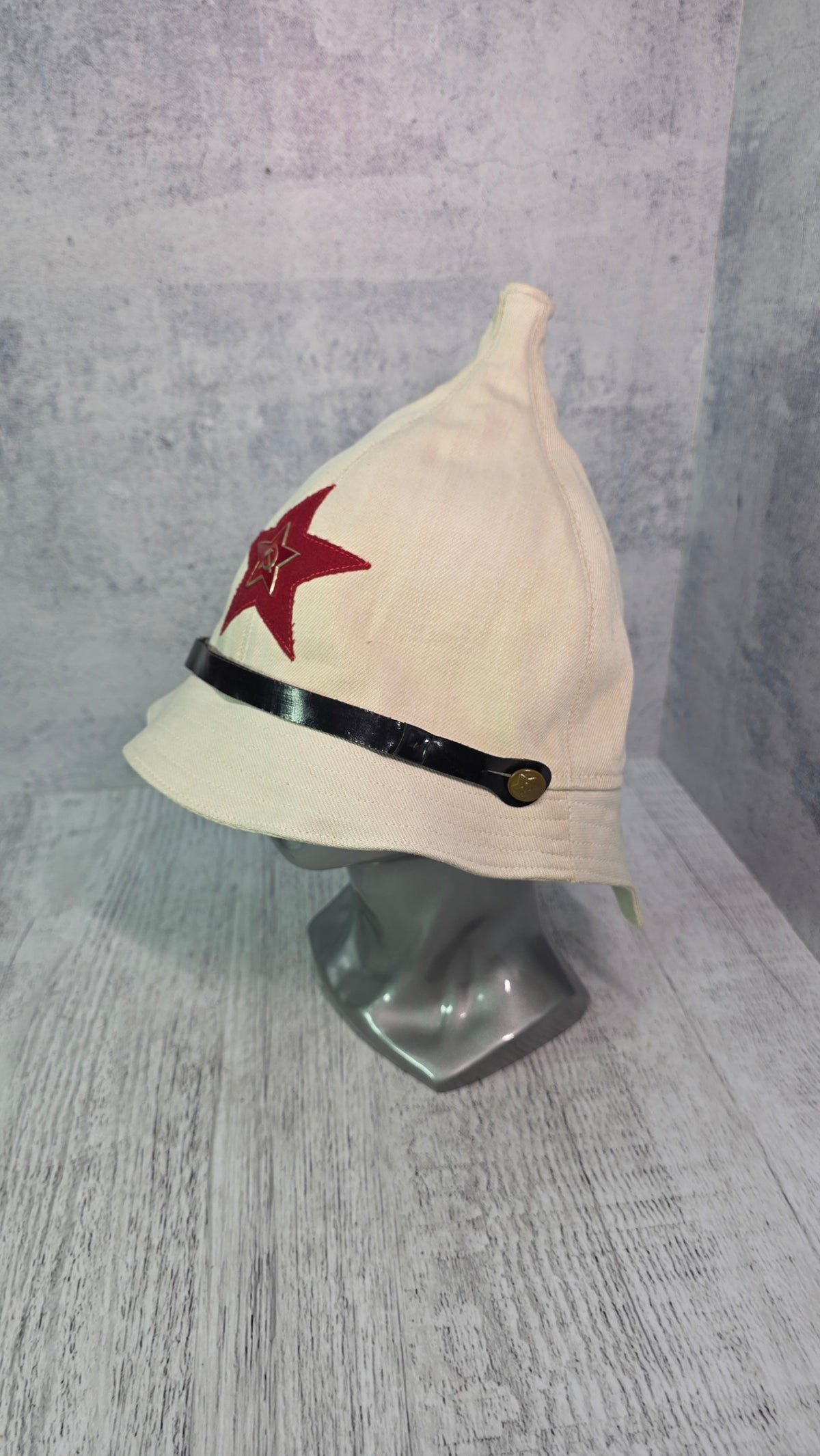 Soviet USSR Vintage White Summer Panama Hat 1935 Pattern Collector Headwear