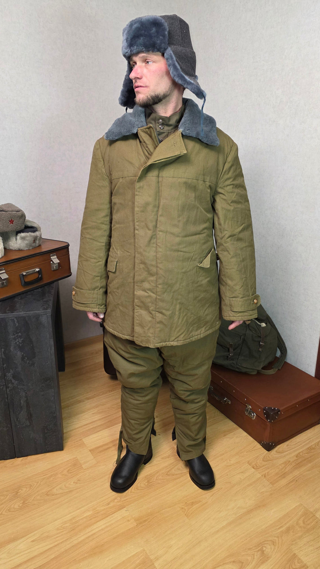 Soviet USSR Winter Field Suit Afghanka Officer Cold Weather Set