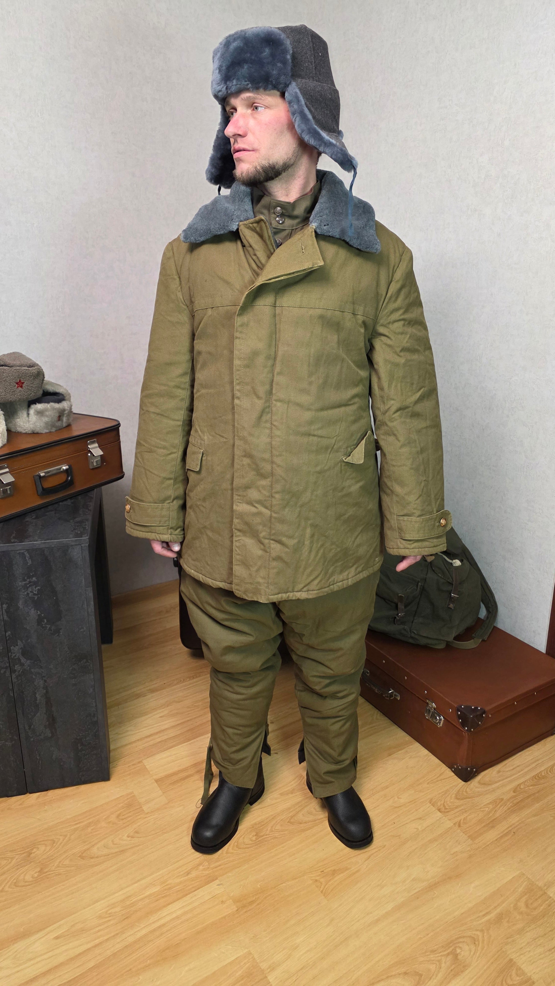 Soviet USSR Winter Field Suit Afghanka Officer Cold Weather Set