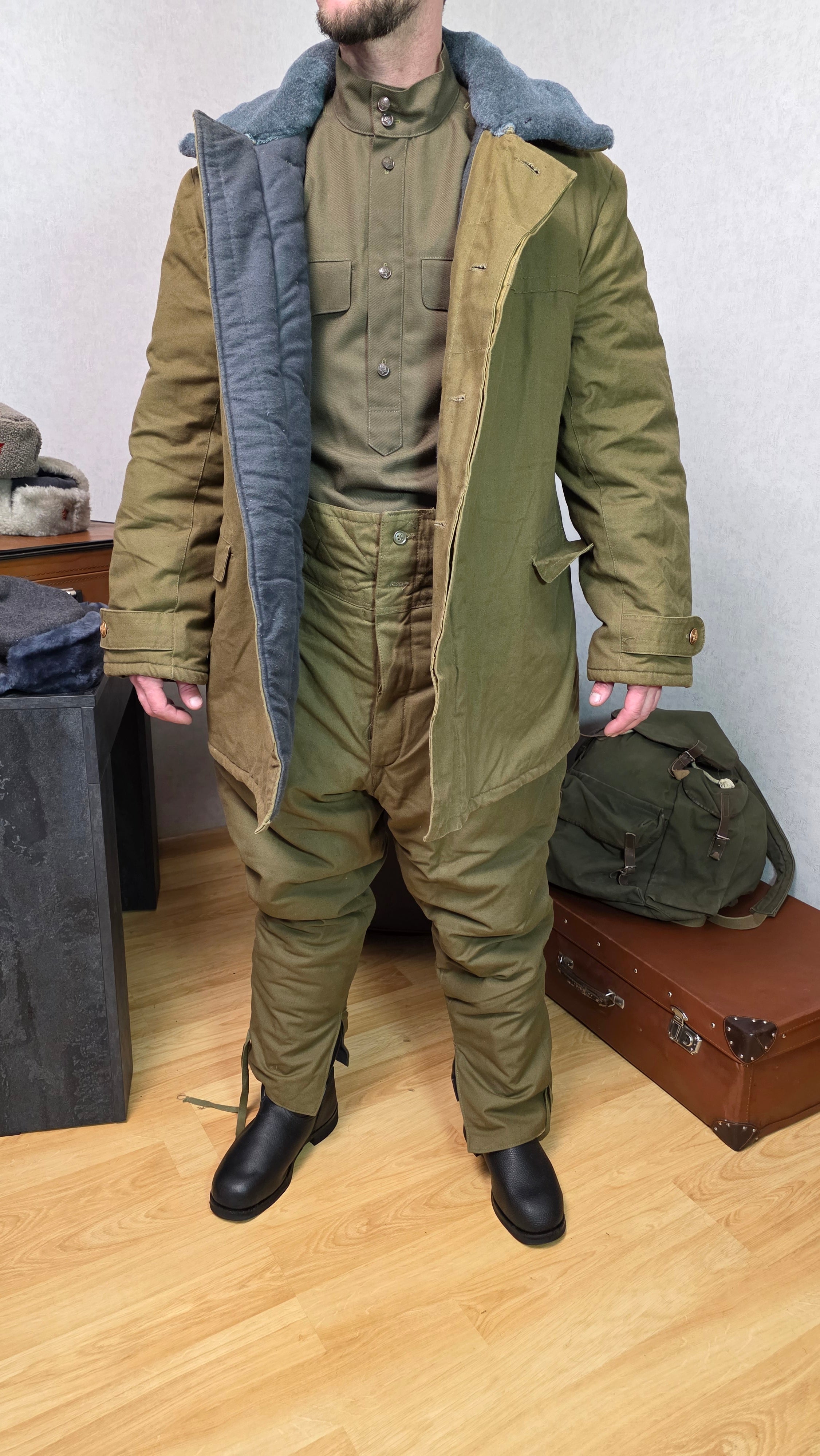 Soviet USSR Winter Field Suit Afghanka Officer Cold Weather Set