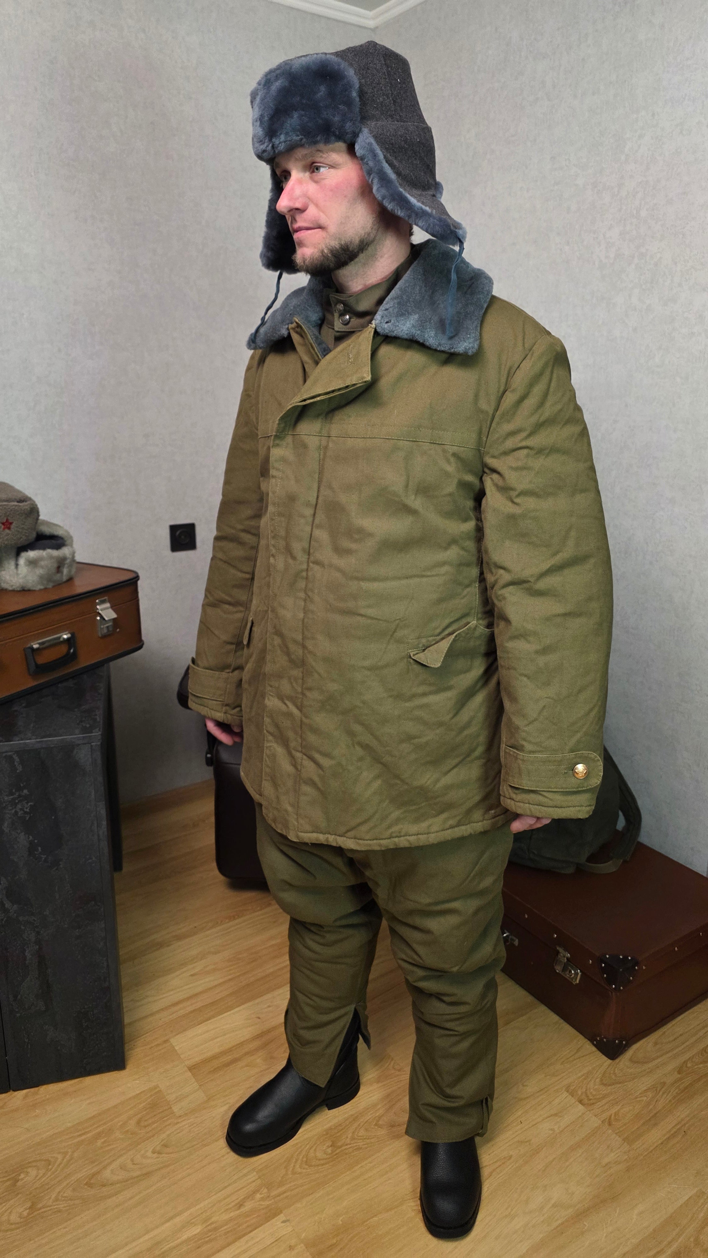 Soviet USSR Winter Field Suit Afghanka Officer Cold Weather Set