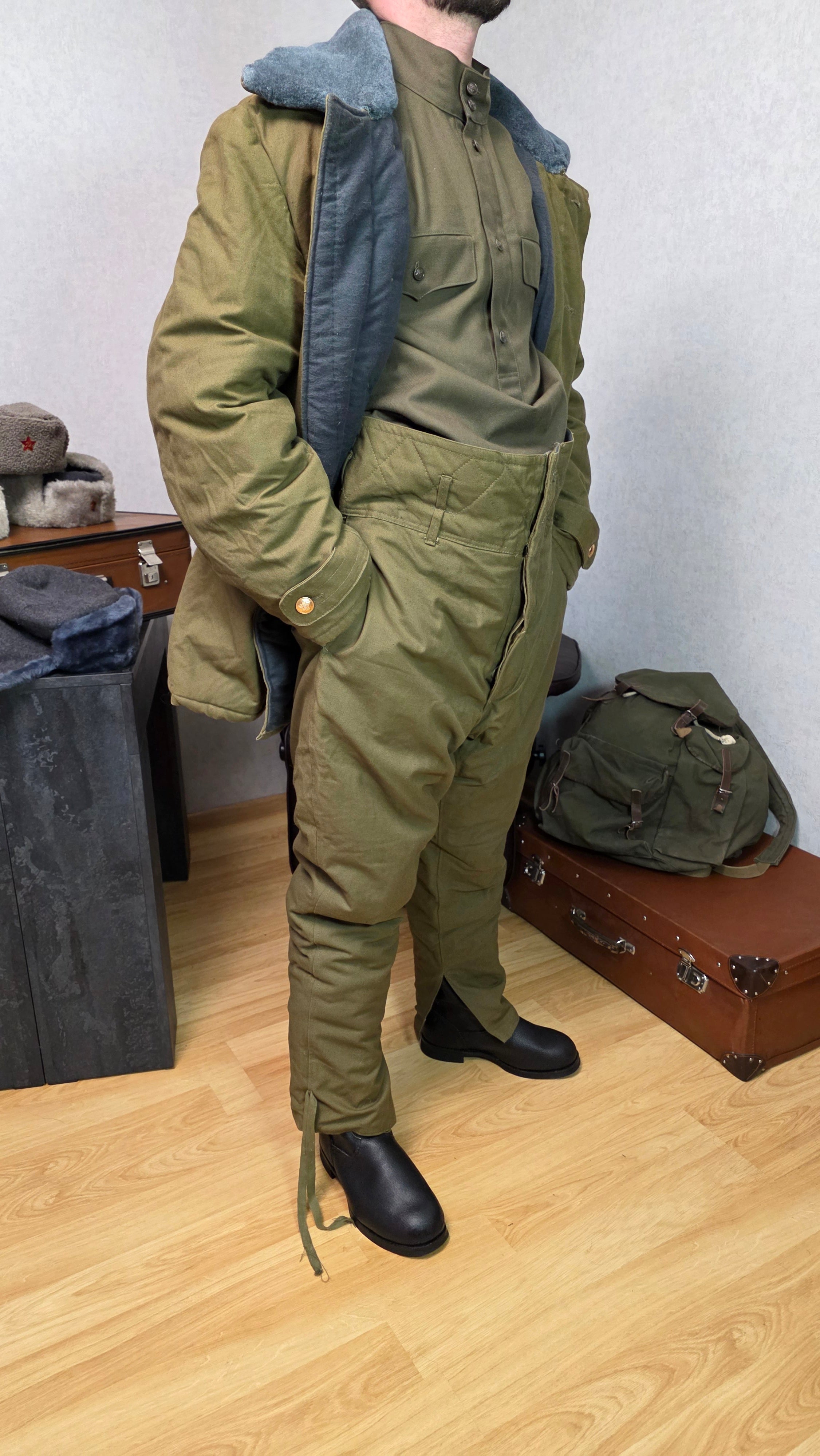 Soviet USSR Winter Field Suit Afghanka Officer Cold Weather Set