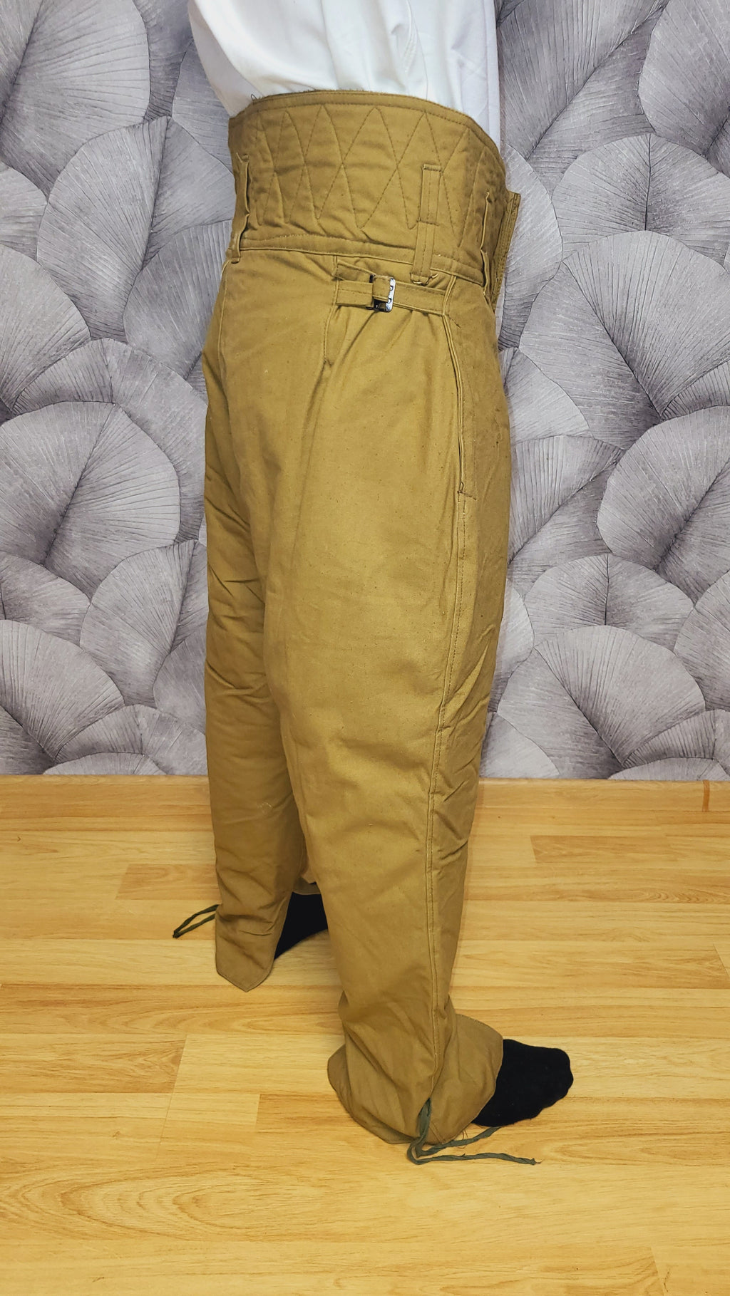 Soviet USSR Winter Quilted Trousers Sand Tone