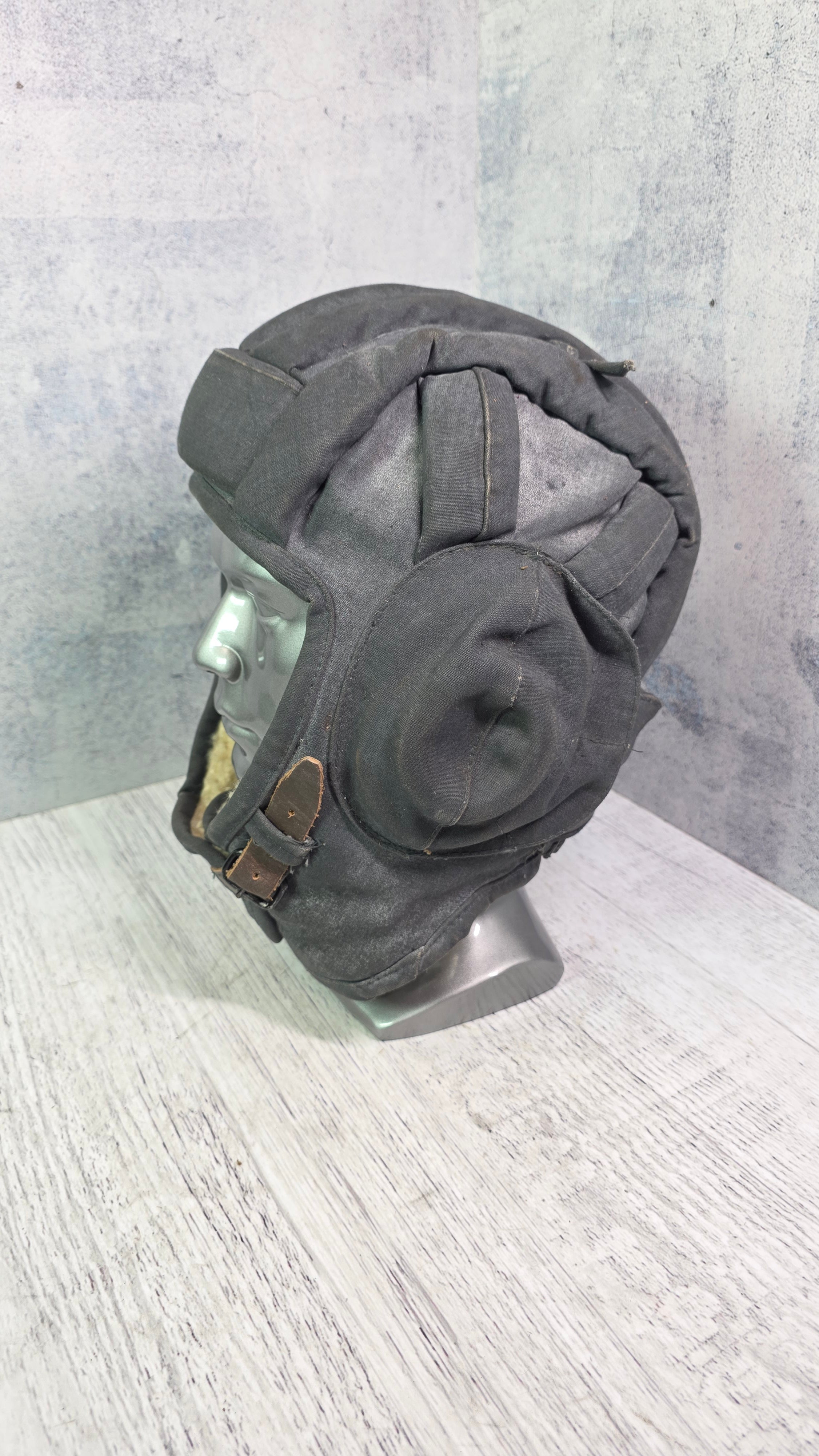 Soviet USSR Winter Tank Crew Helmet Vintage Cold Weather Headgear