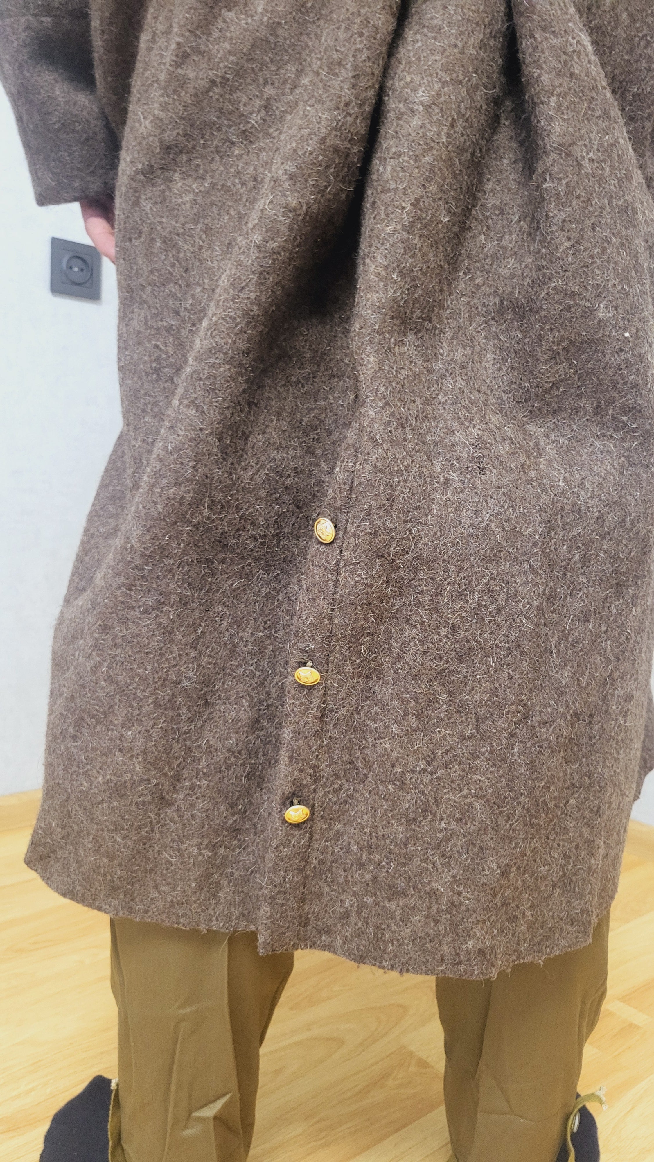 Soviet USSR Wool Greatcoat Long Brown Overcoat