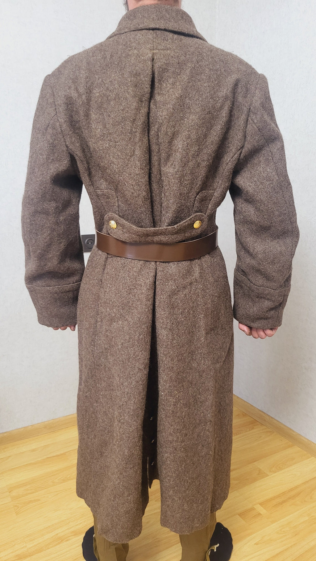 Soviet USSR Wool Greatcoat Long Brown Overcoat