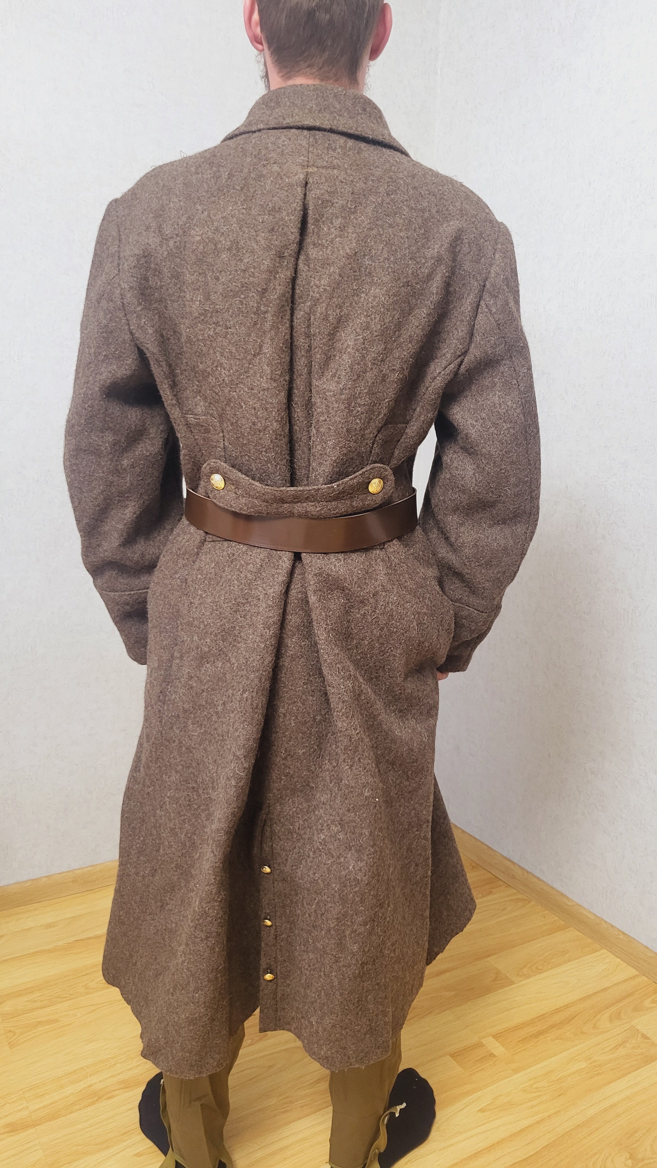 Soviet USSR Wool Greatcoat Long Brown Overcoat