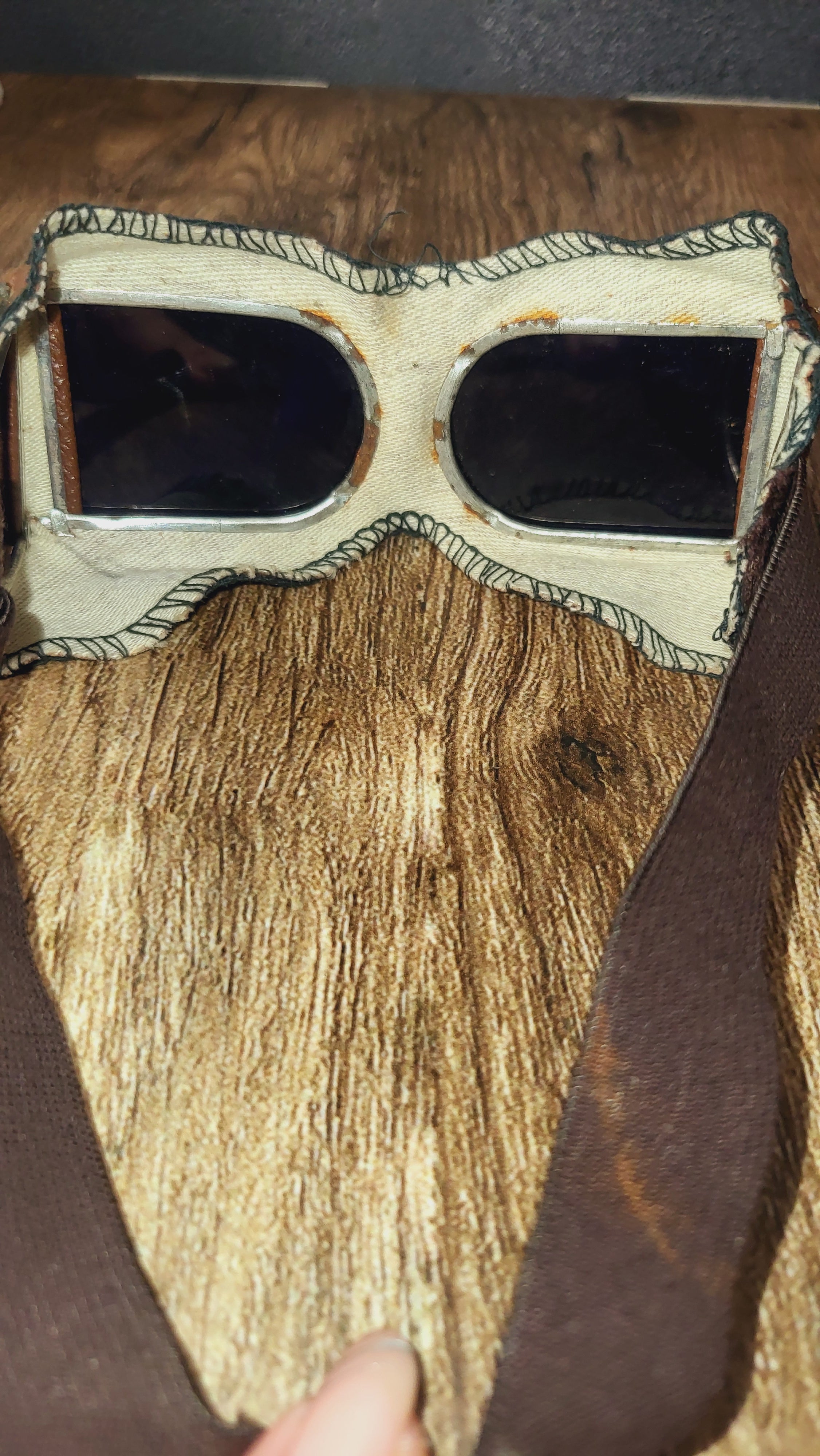 Soviet USSR ZN8-72 Protective Goggles With Case Manual Dark Lens Glasses