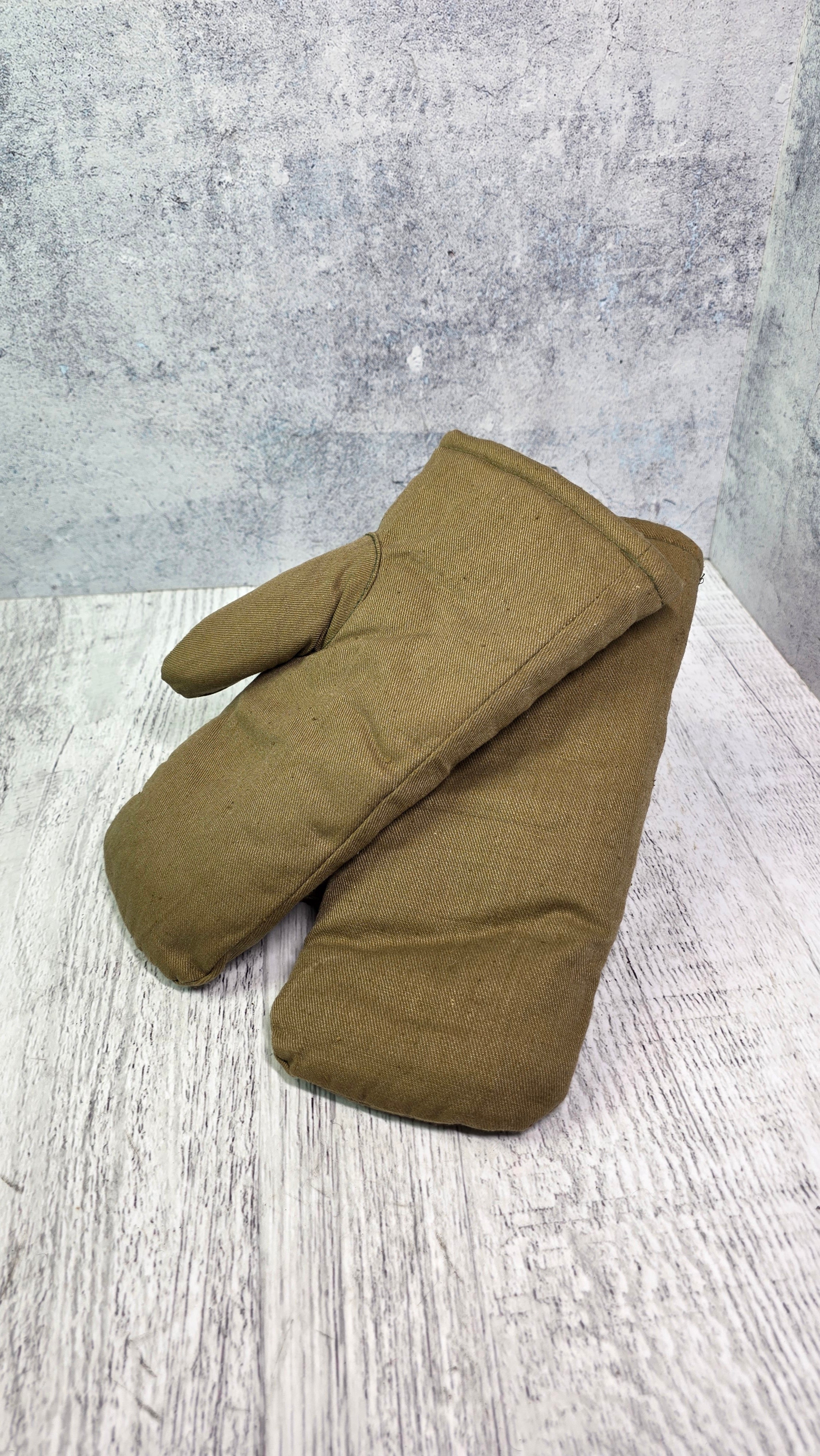 Soviet Winter Fur Mittens USSR Cold Weather Gloves Vintage Collector Handwear