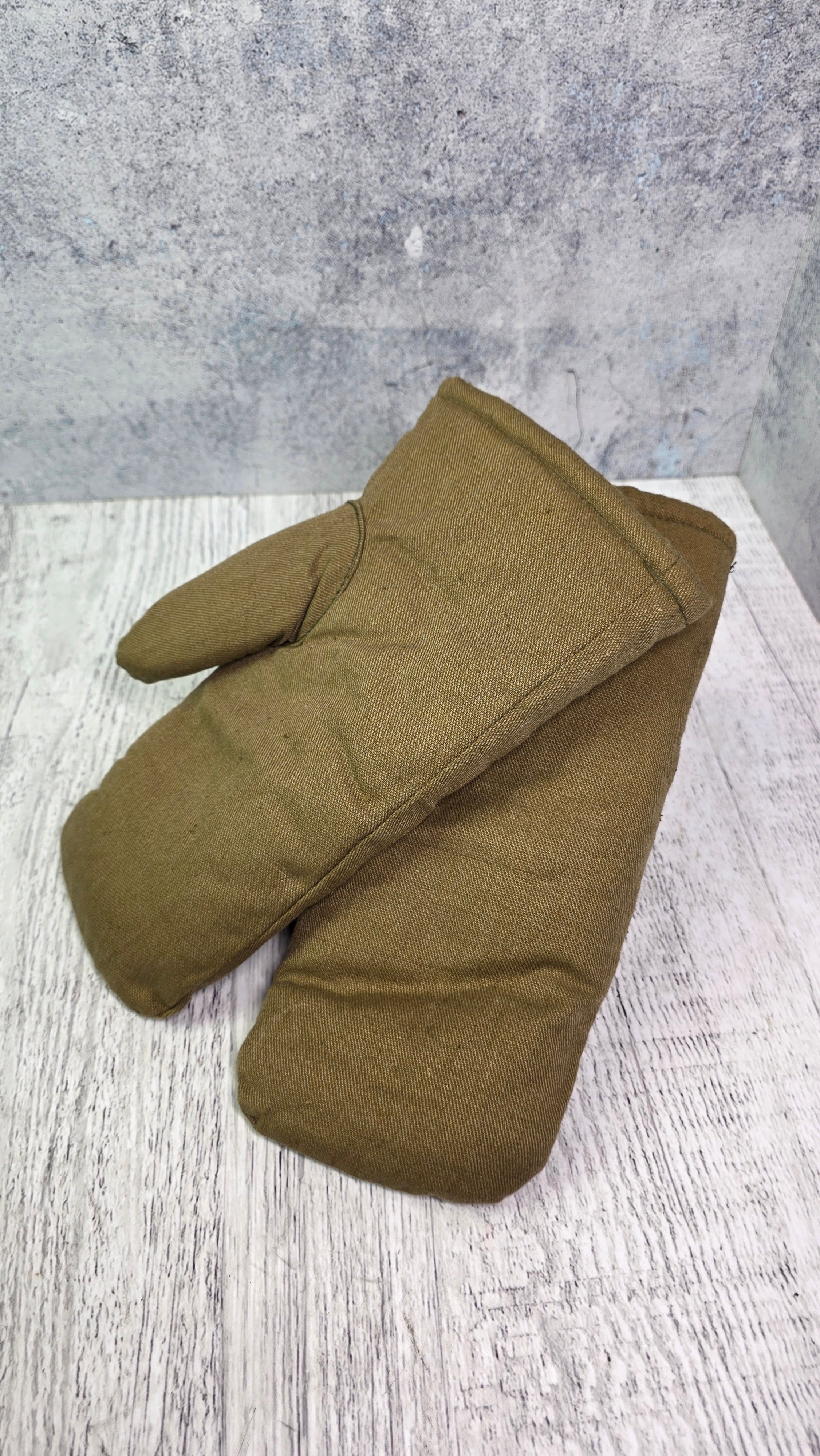 Soviet Winter Fur Mittens USSR Cold Weather Gloves Vintage Collector Handwear