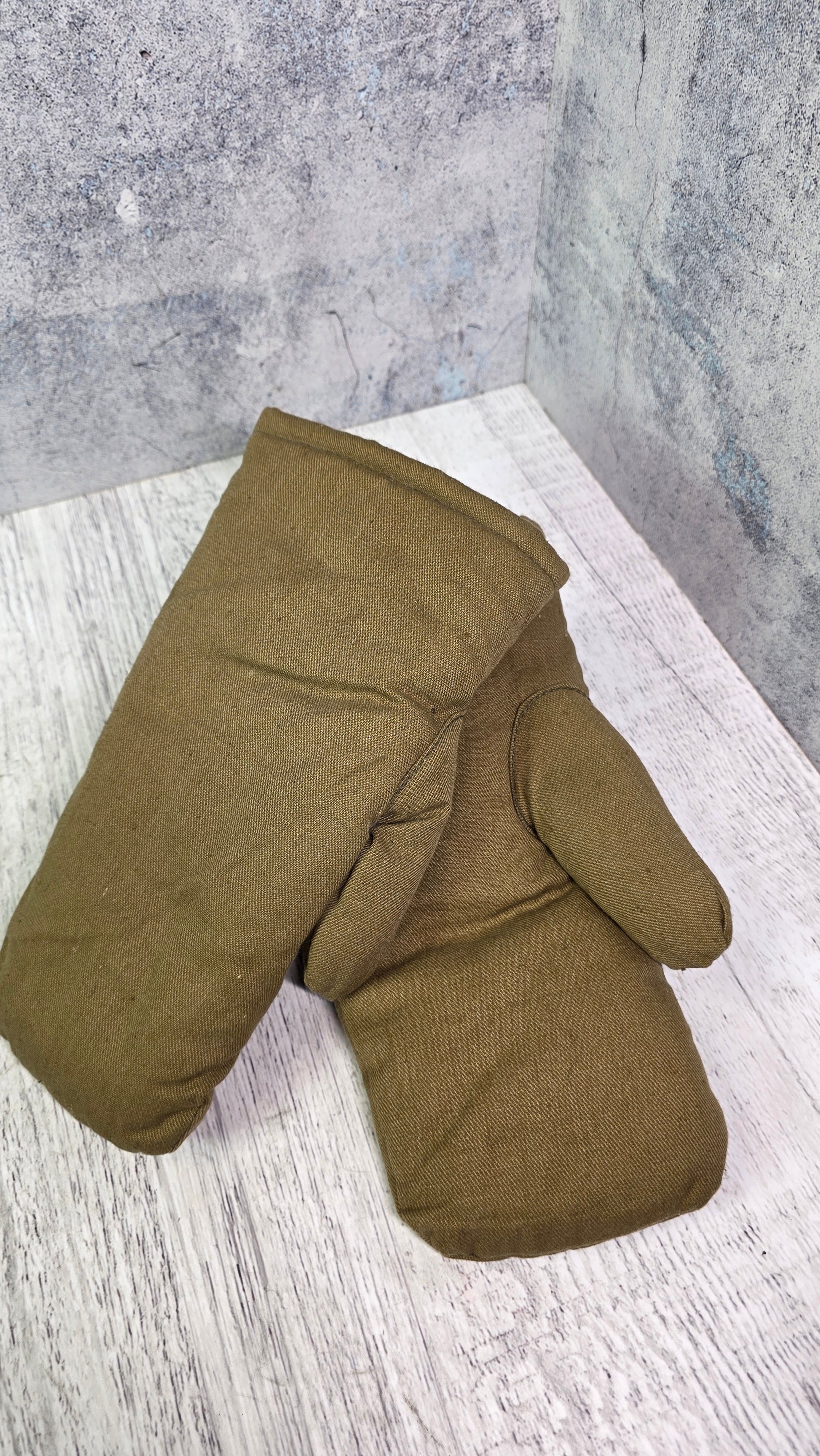 Soviet Winter Fur Mittens USSR Cold Weather Gloves Vintage Collector Handwear