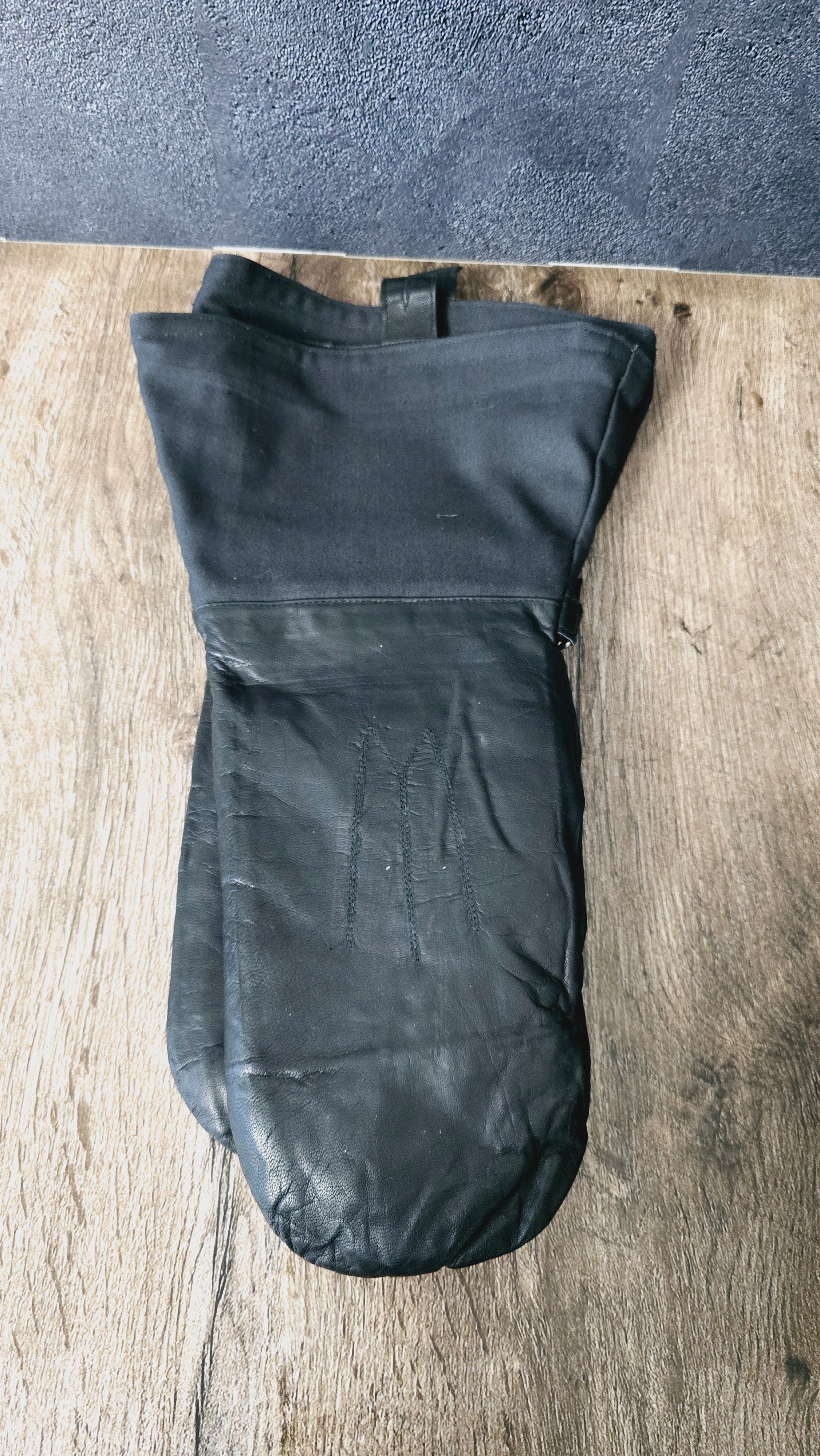 Soviet Winter Leather Mittens Sheepskin Lined Cold Weather Gloves USSR - Legend Returns Vintage