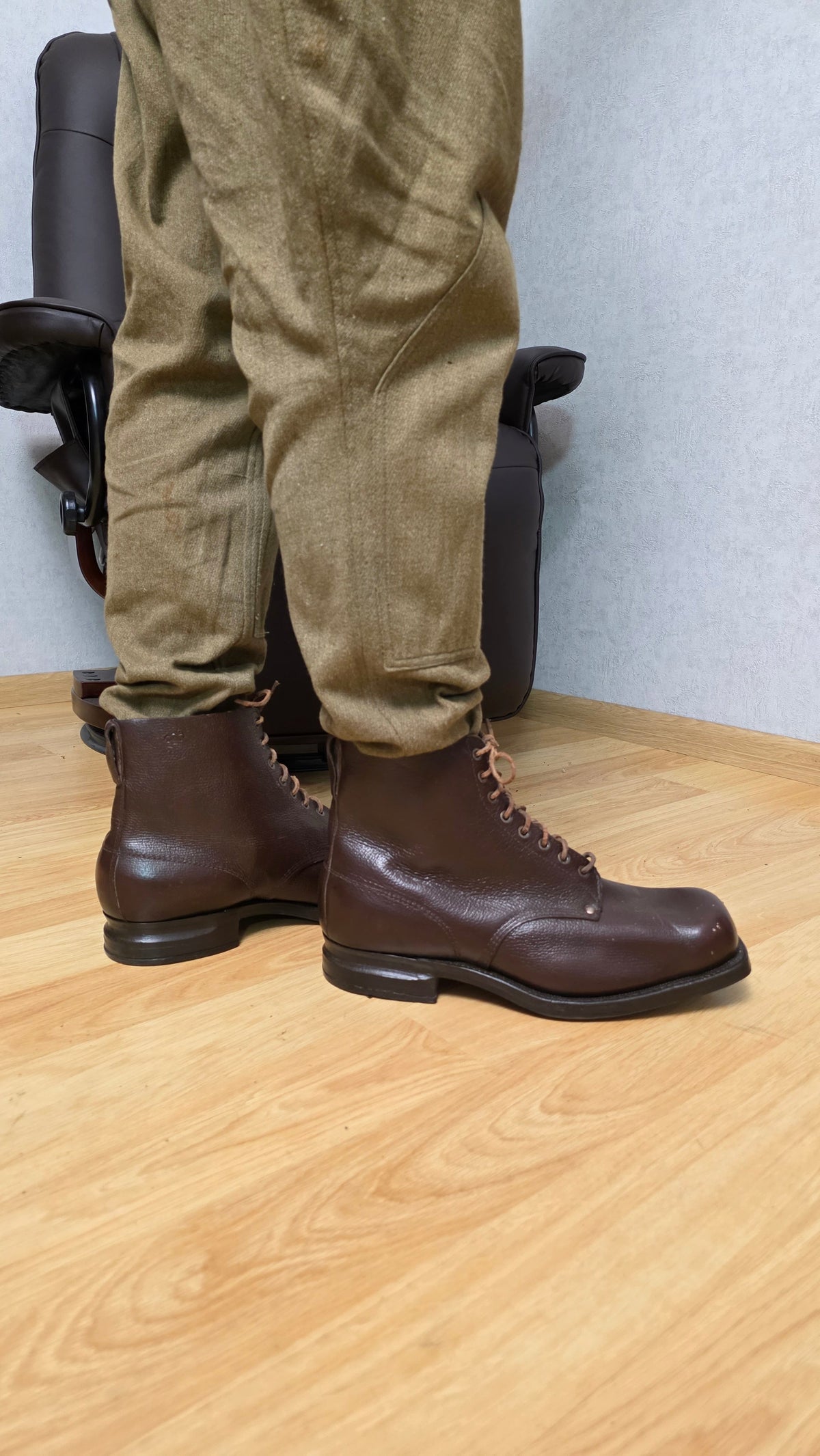 Swedish WWII Military Boots 1942 Three Crowns Leather Field Boots - Legend Returns Vintage