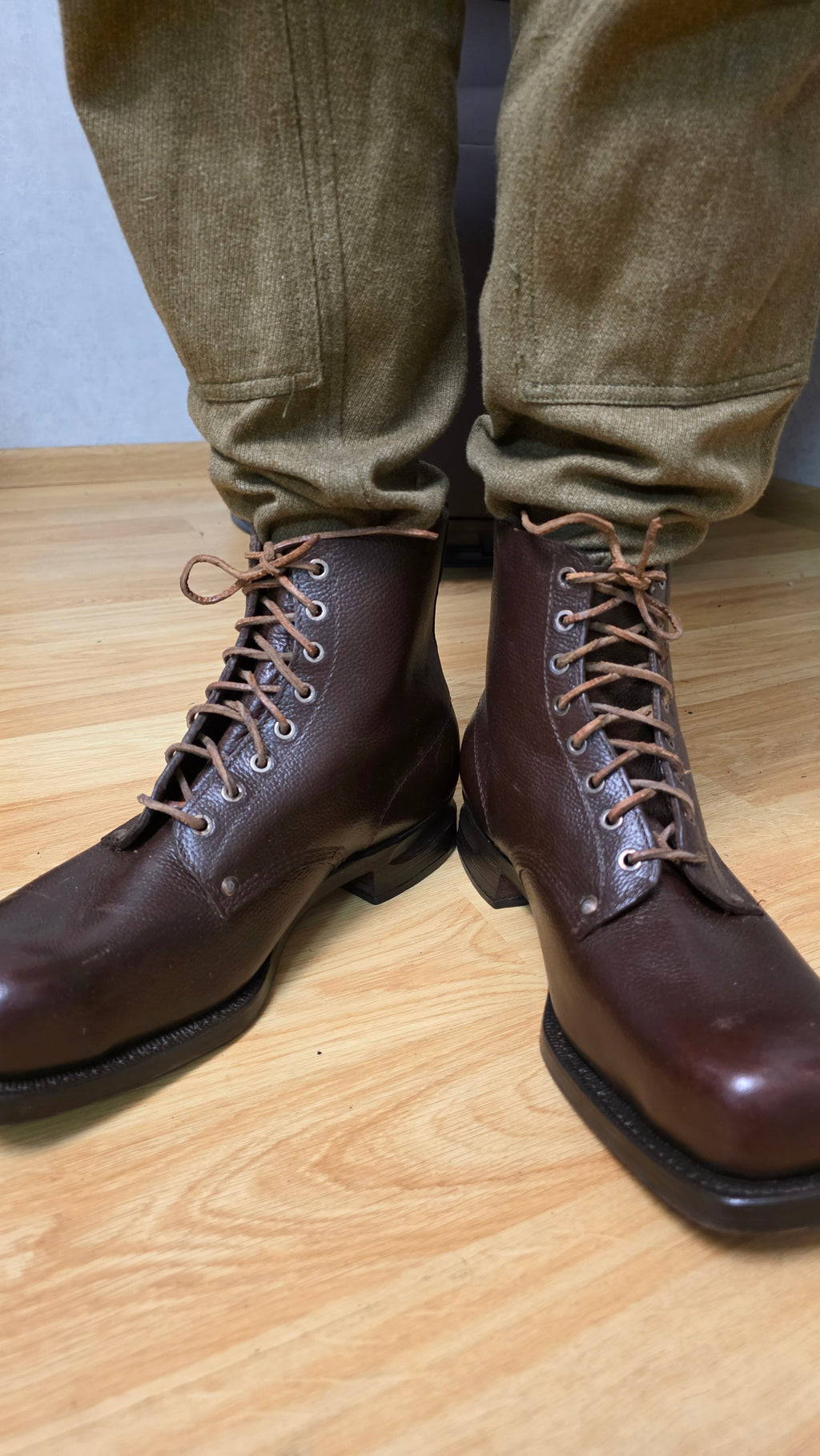 Swedish WWII Military Boots 1942 Three Crowns Leather Field Boots - Legend Returns Vintage