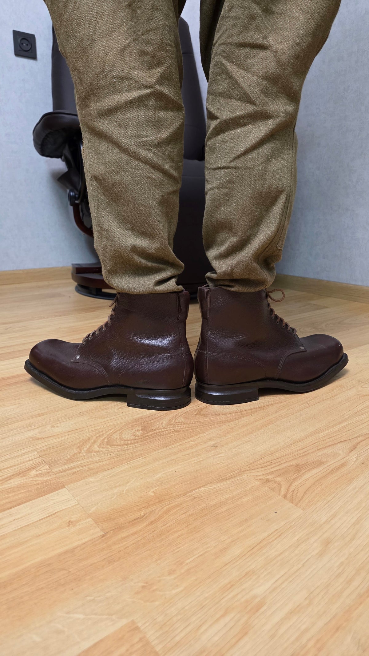 Swedish WWII Military Boots 1942 Three Crowns Leather Field Boots - Legend Returns Vintage