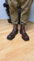 Swedish WWII Military Boots 1942 Three Crowns Leather Field Boots - Legend Returns Vintage