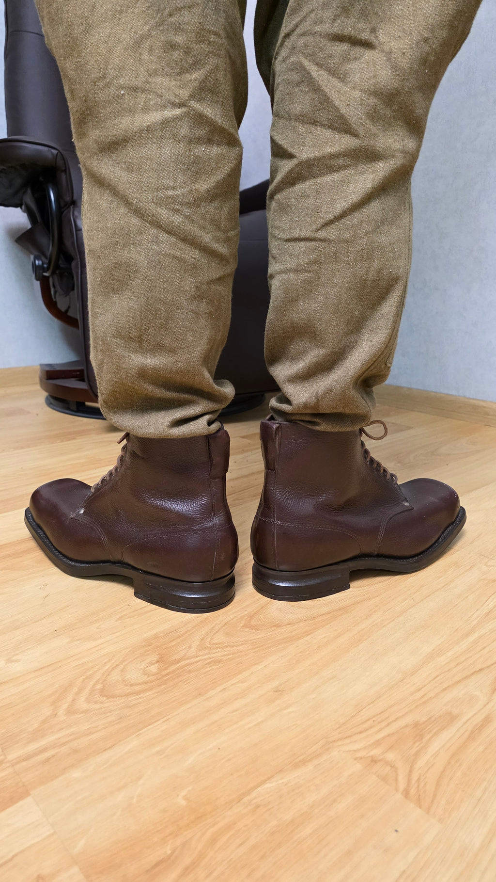 Swedish WWII Military Boots 1942 Three Crowns Leather Field Boots - Legend Returns Vintage